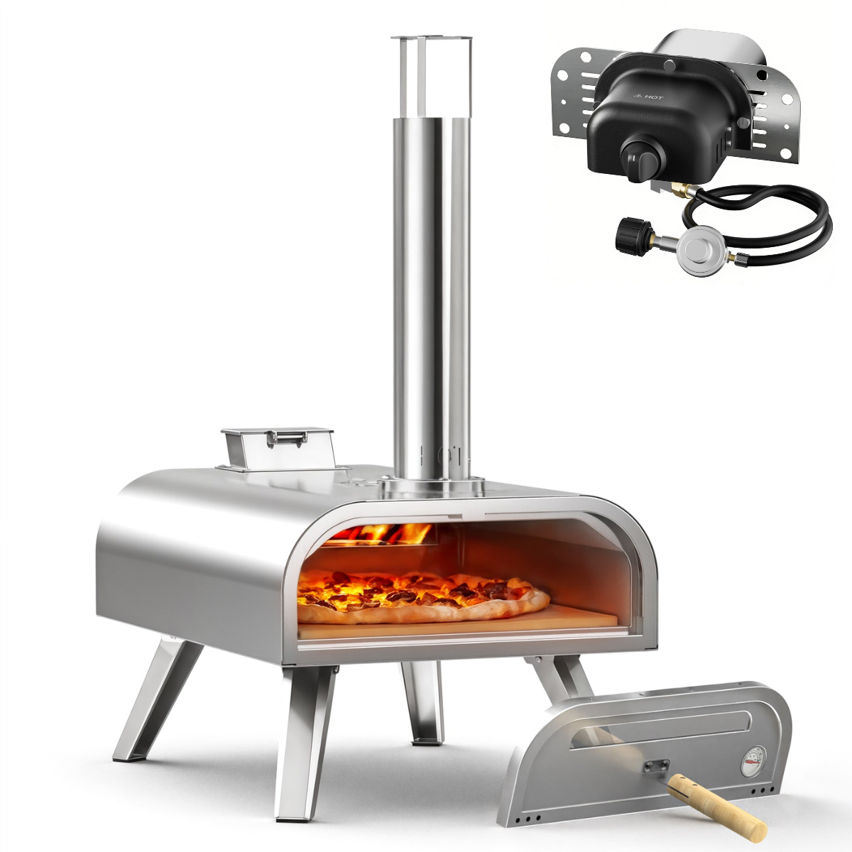 16" Wood Pellet & Gas Pizza Oven