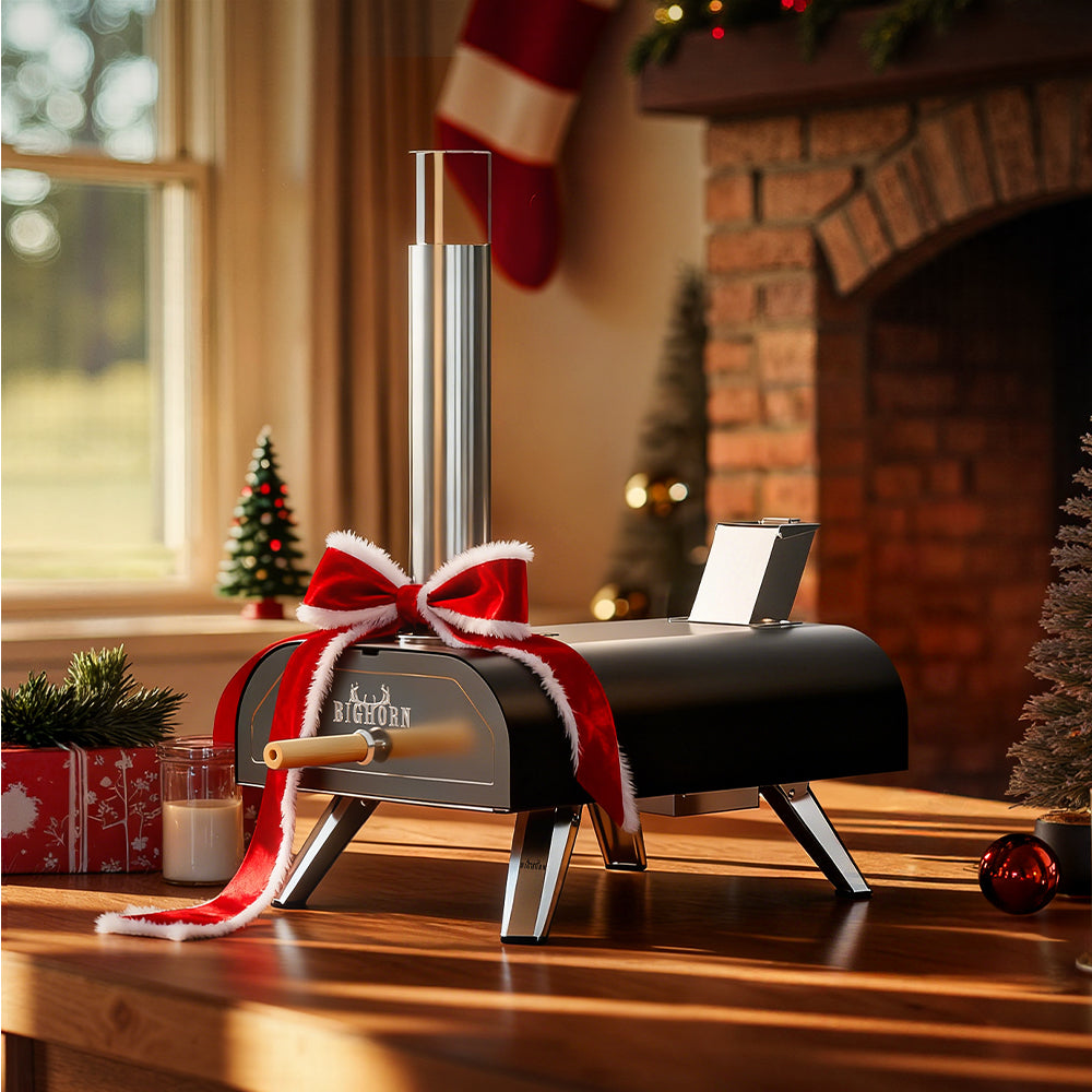 12" Wood Pellet Pizza Oven, Compatible with Gas Burner and Electric Heater Accessories (Sold Separately)