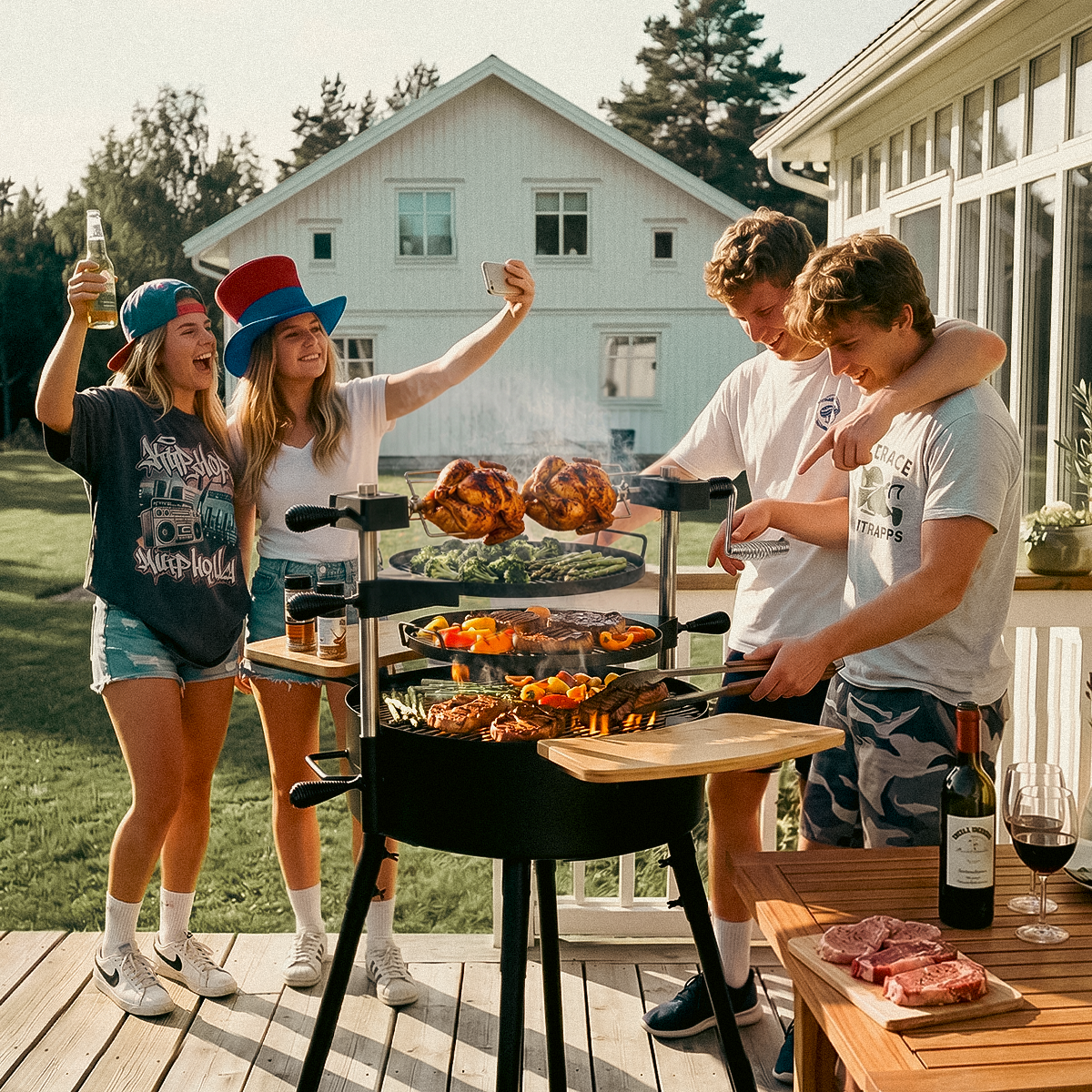 Portable Santa Maria Style Charcoal Grill