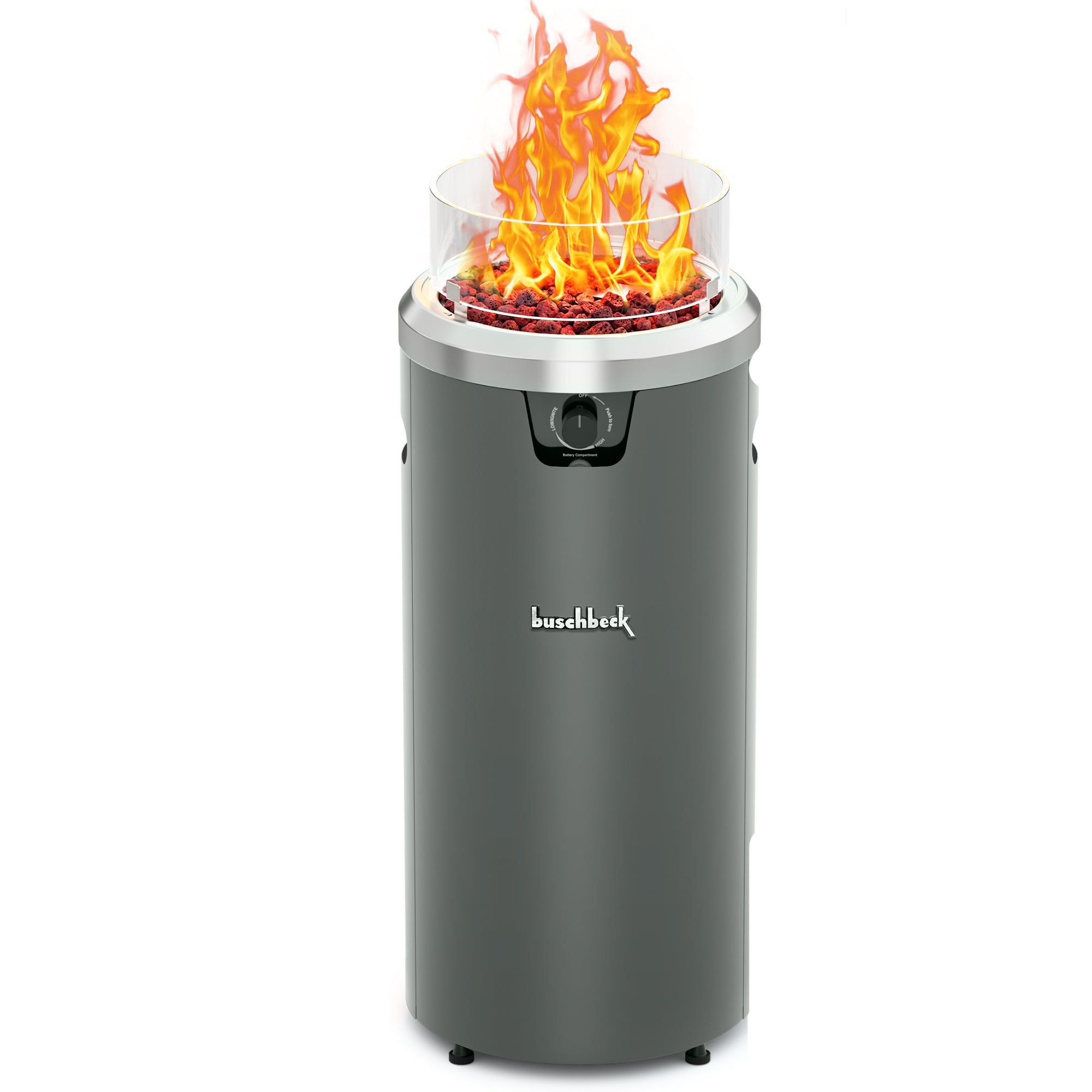 15‘’ Column Round Propane Fire Pit - by Buschbeck
