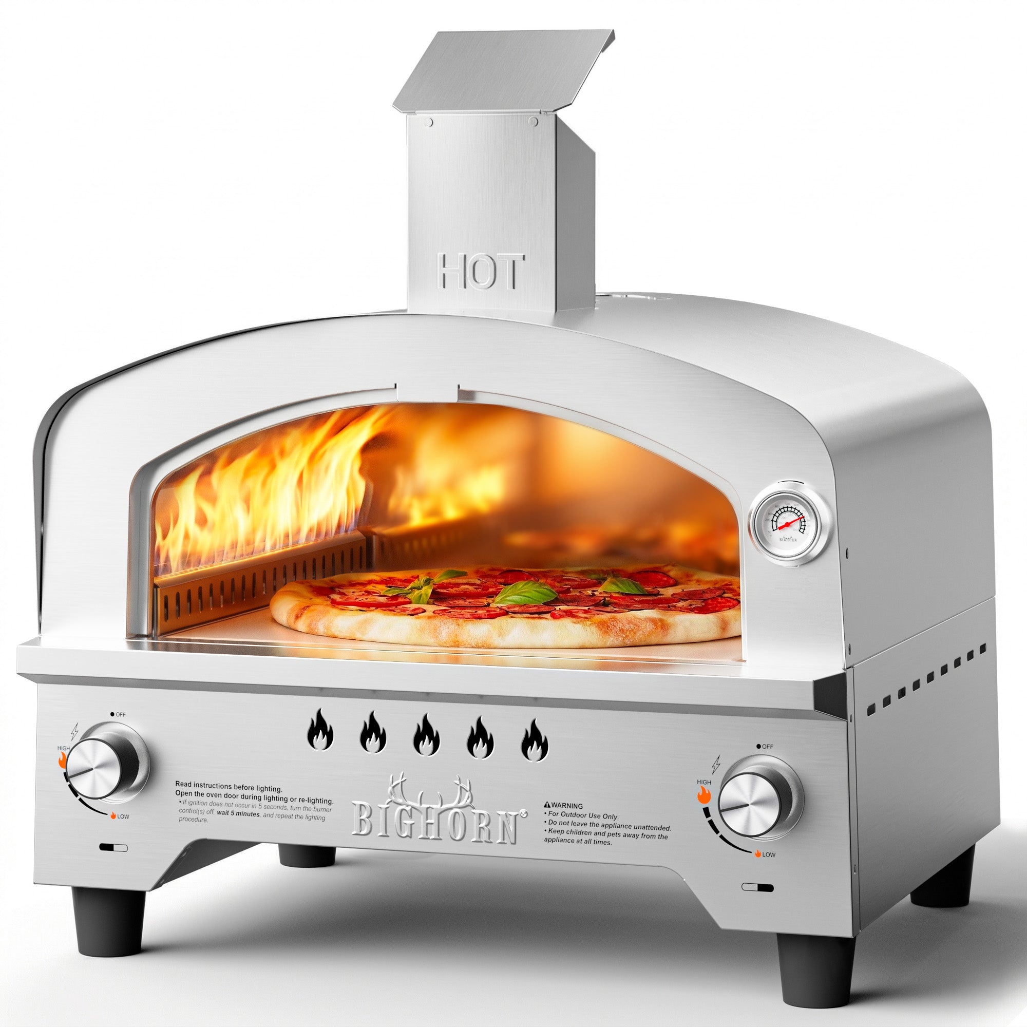 15" Dual Burner Gas Pizza Oven