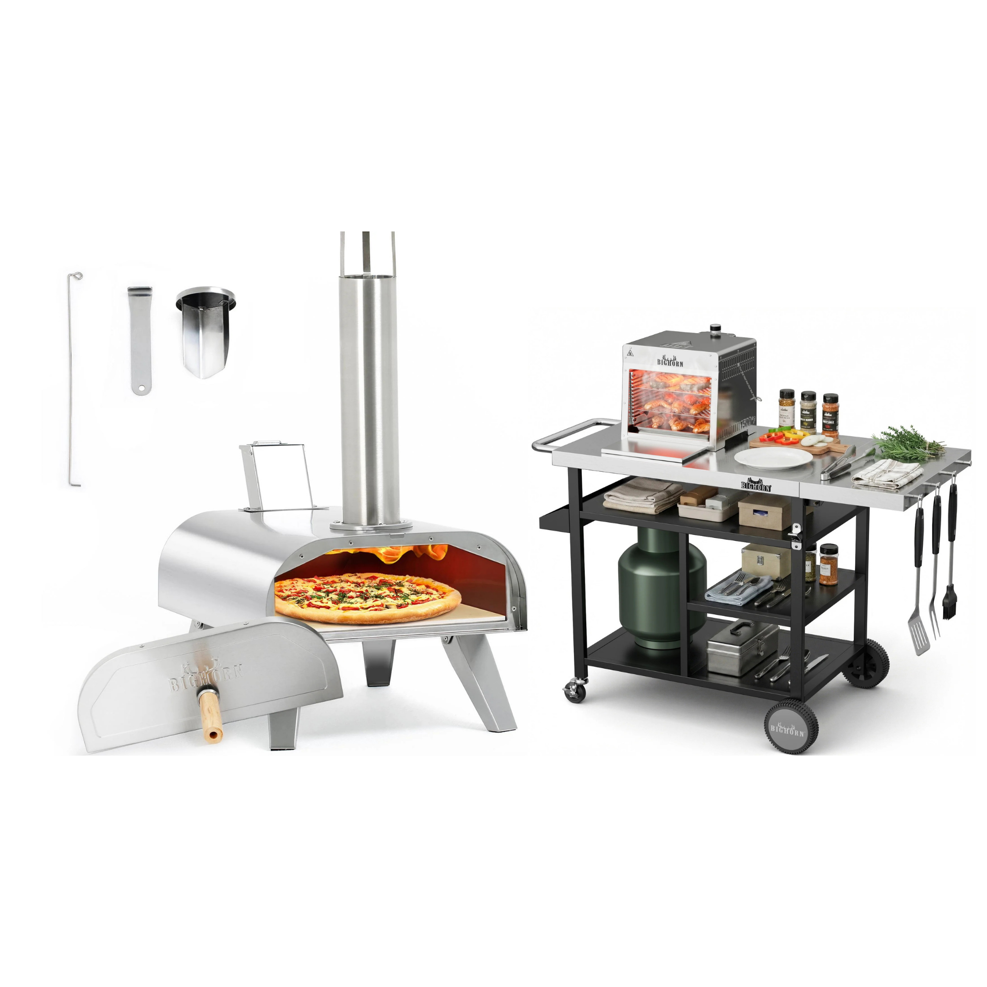 12" Wood Pellet Pizza Oven Pizza Oven Table Bundle