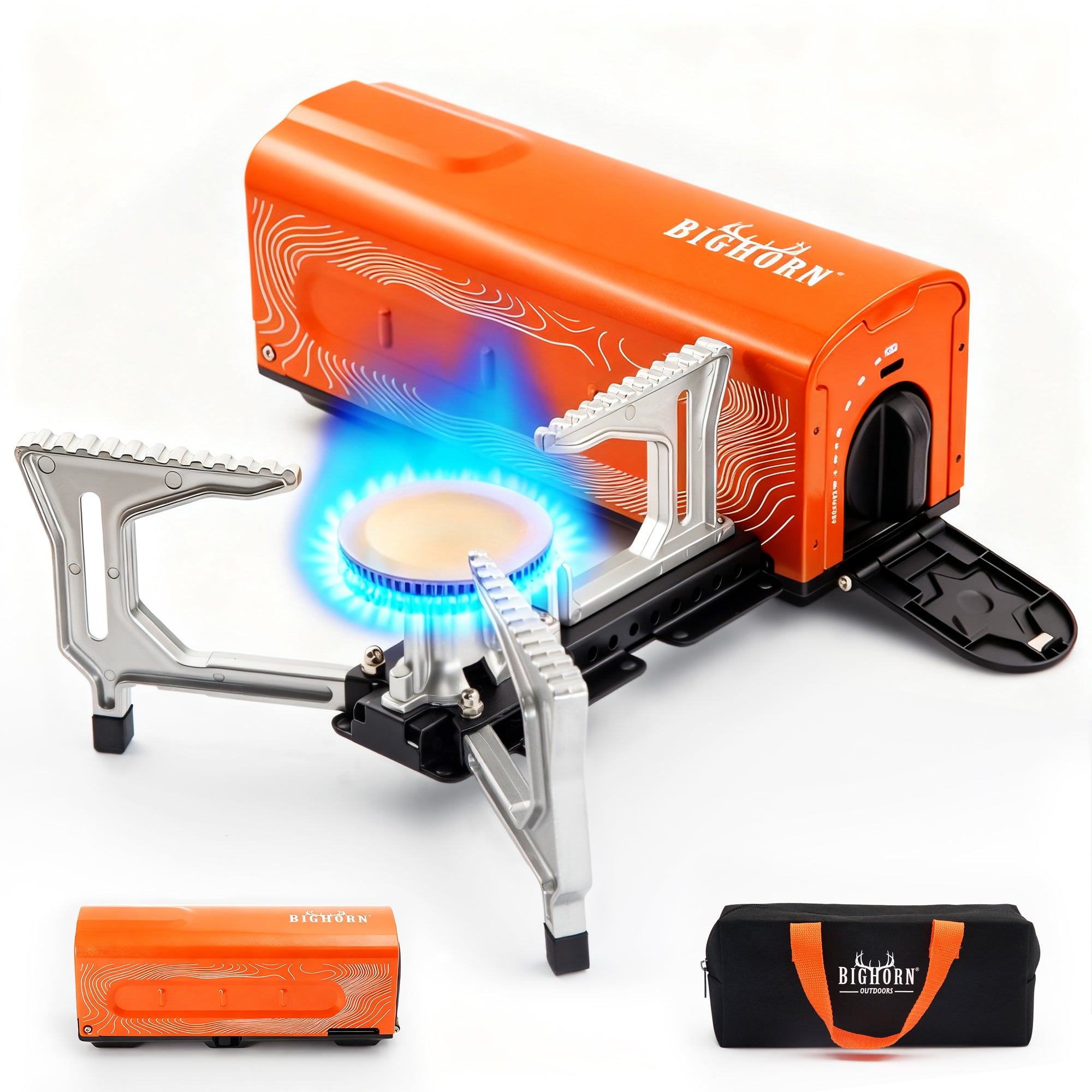 Butane Camping Stove, Portable Folding Gas Burner for Camping