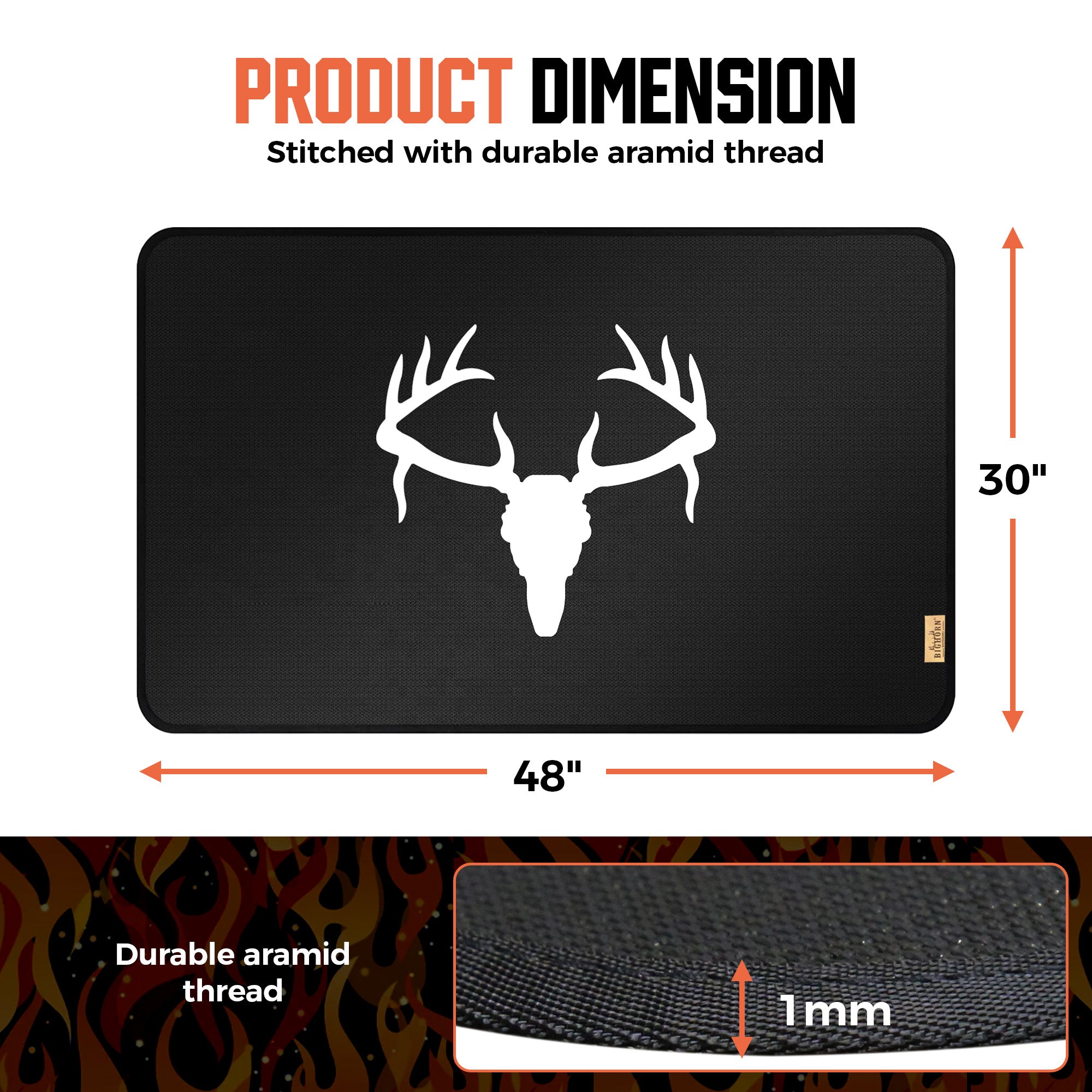 Outdoor Double-Sided Fireproof Grill Mat