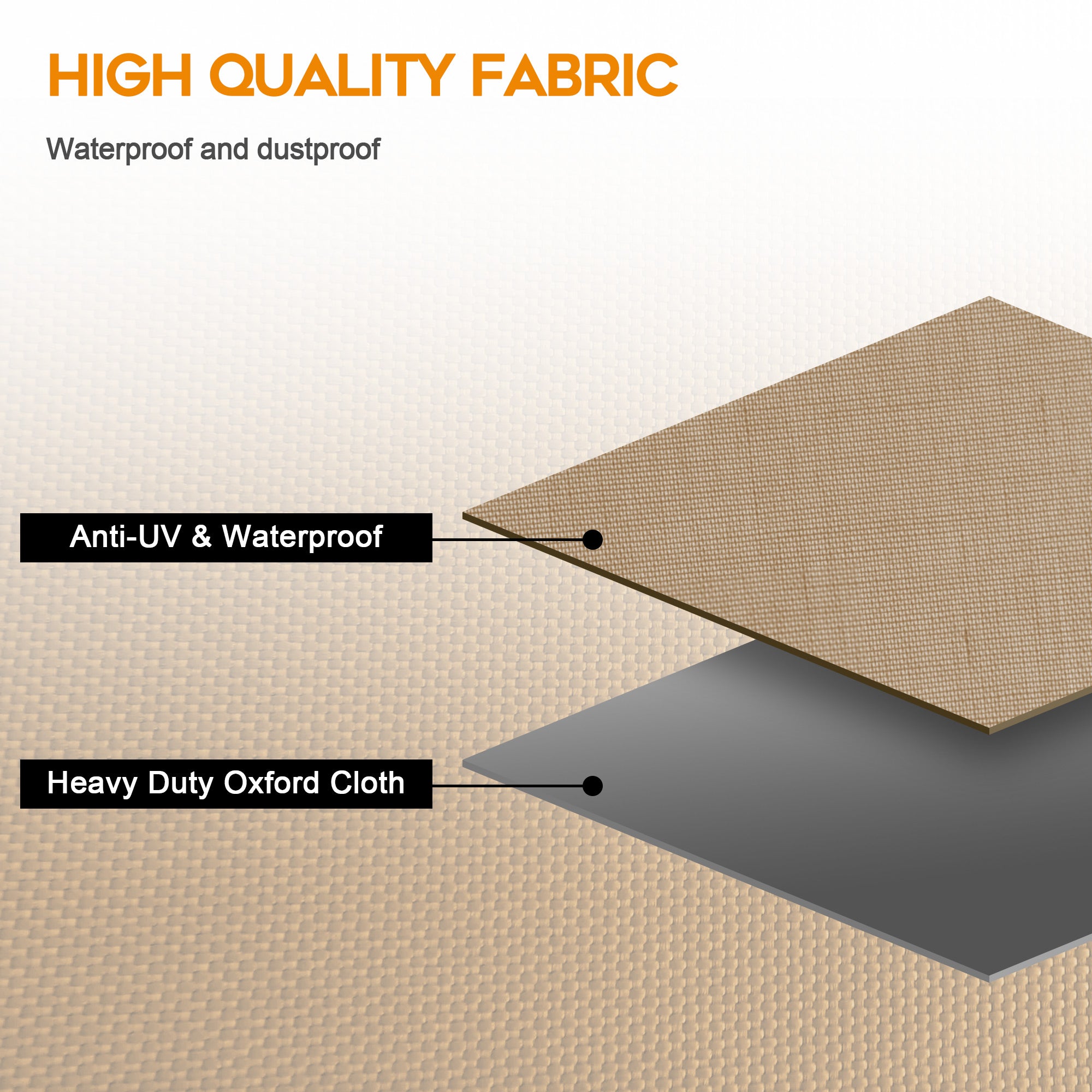 16-inch pizza oven cover, durable Oxford fabric, water-resistant and dustproof, protecting against UV and harsh weather.