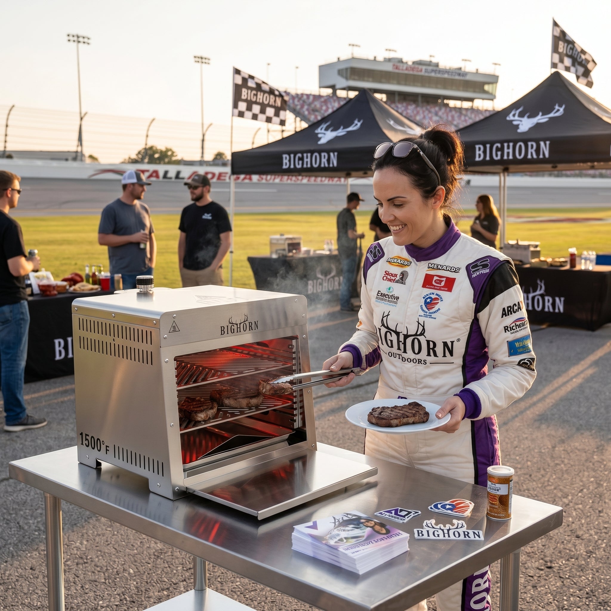 1500℉ Portable Infrared Steak Grill with Pizza Stone, Stainless Steel- 16 Inch