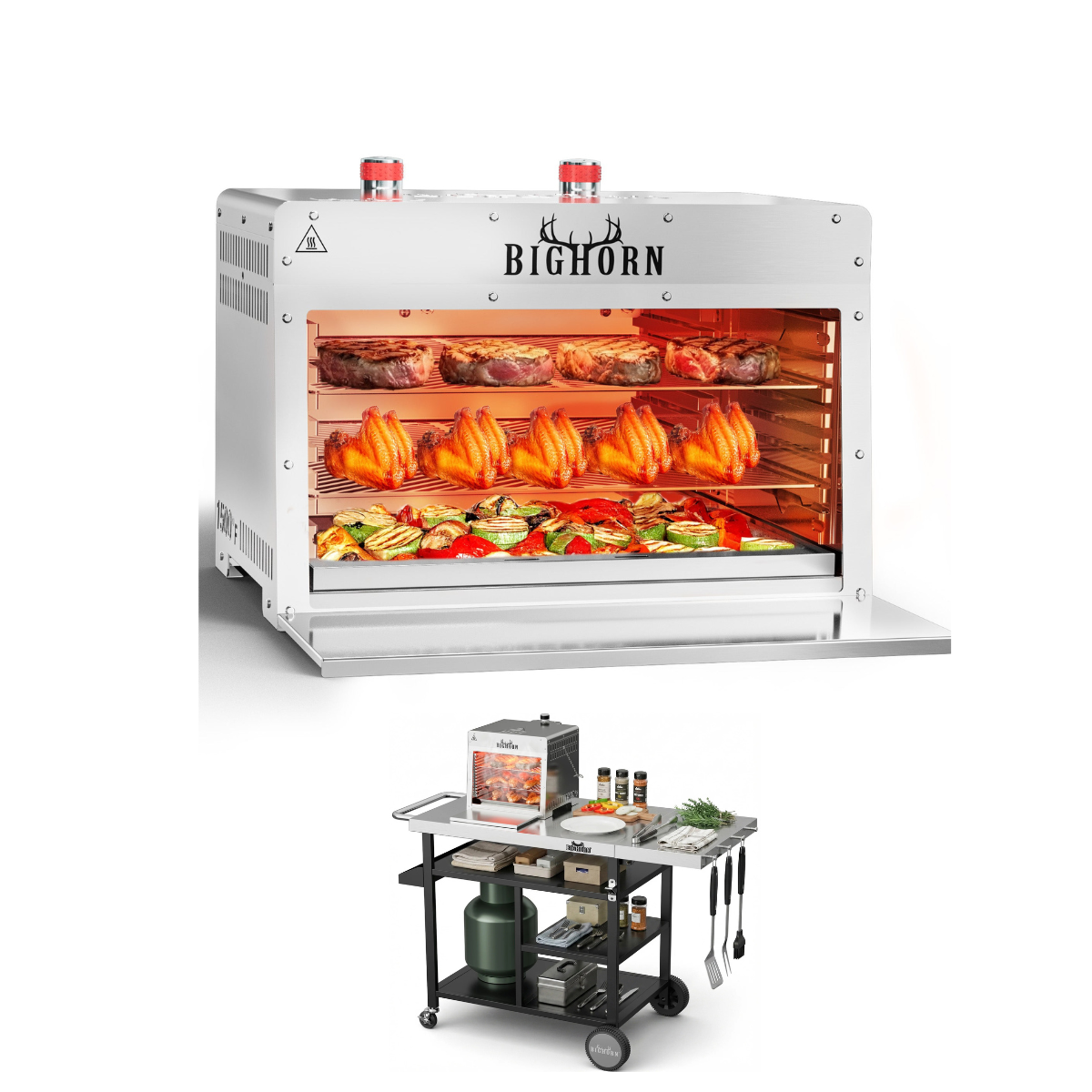 21.2 Inch 1500℉ Portable Infrared Steak Grill Bundle