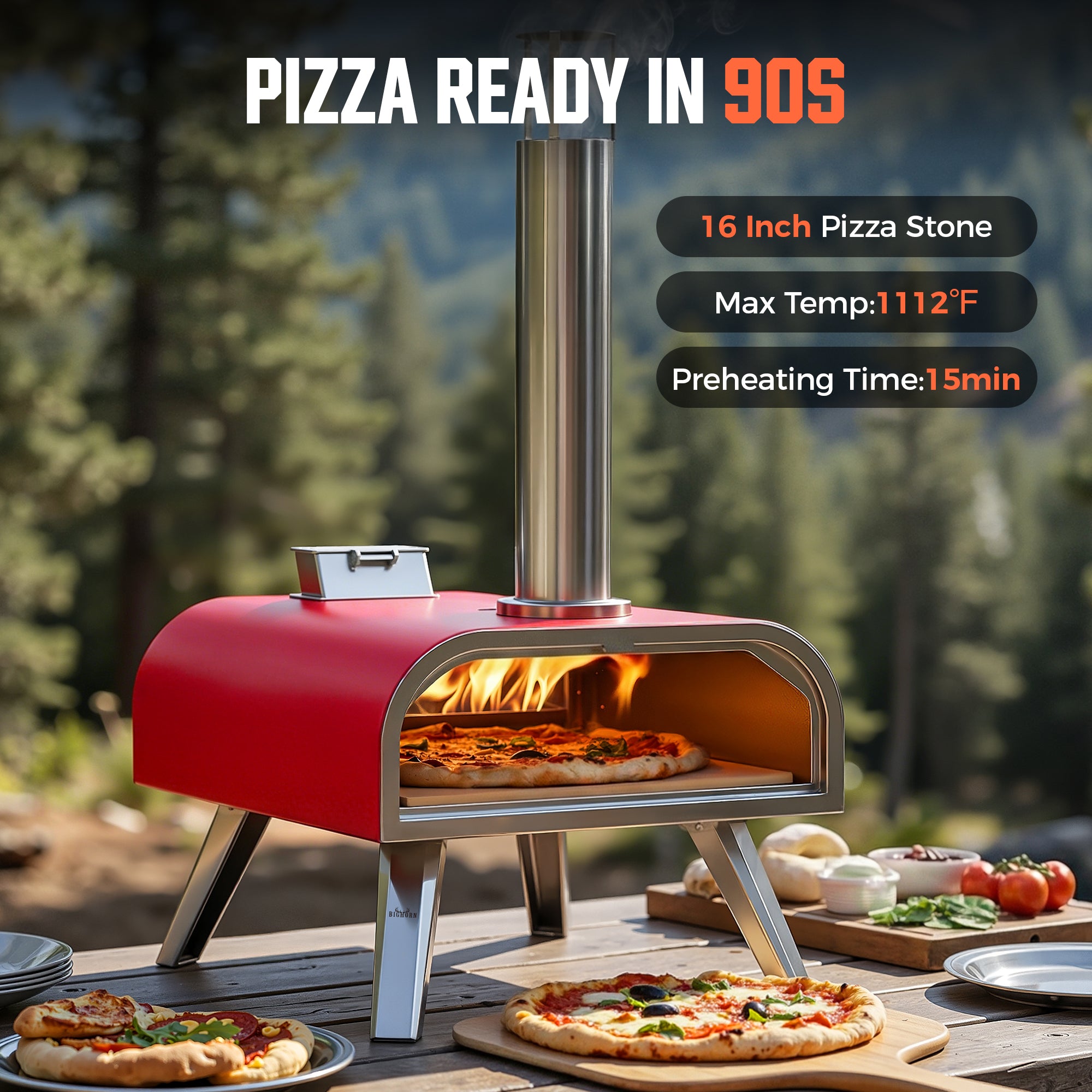16" Wood Pellet Pizza Oven