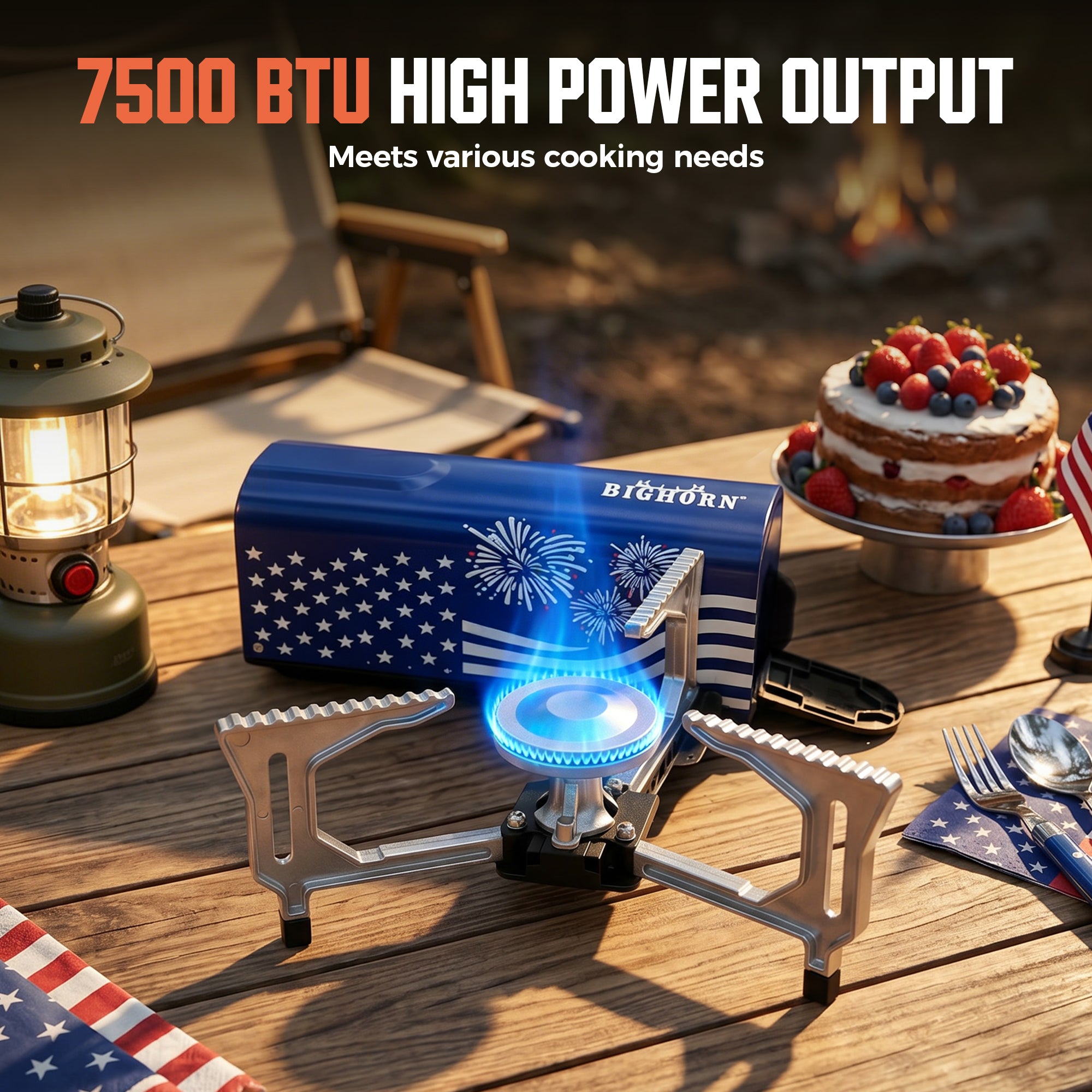 4th of July Special Edition Portable Butane Camping Stove
