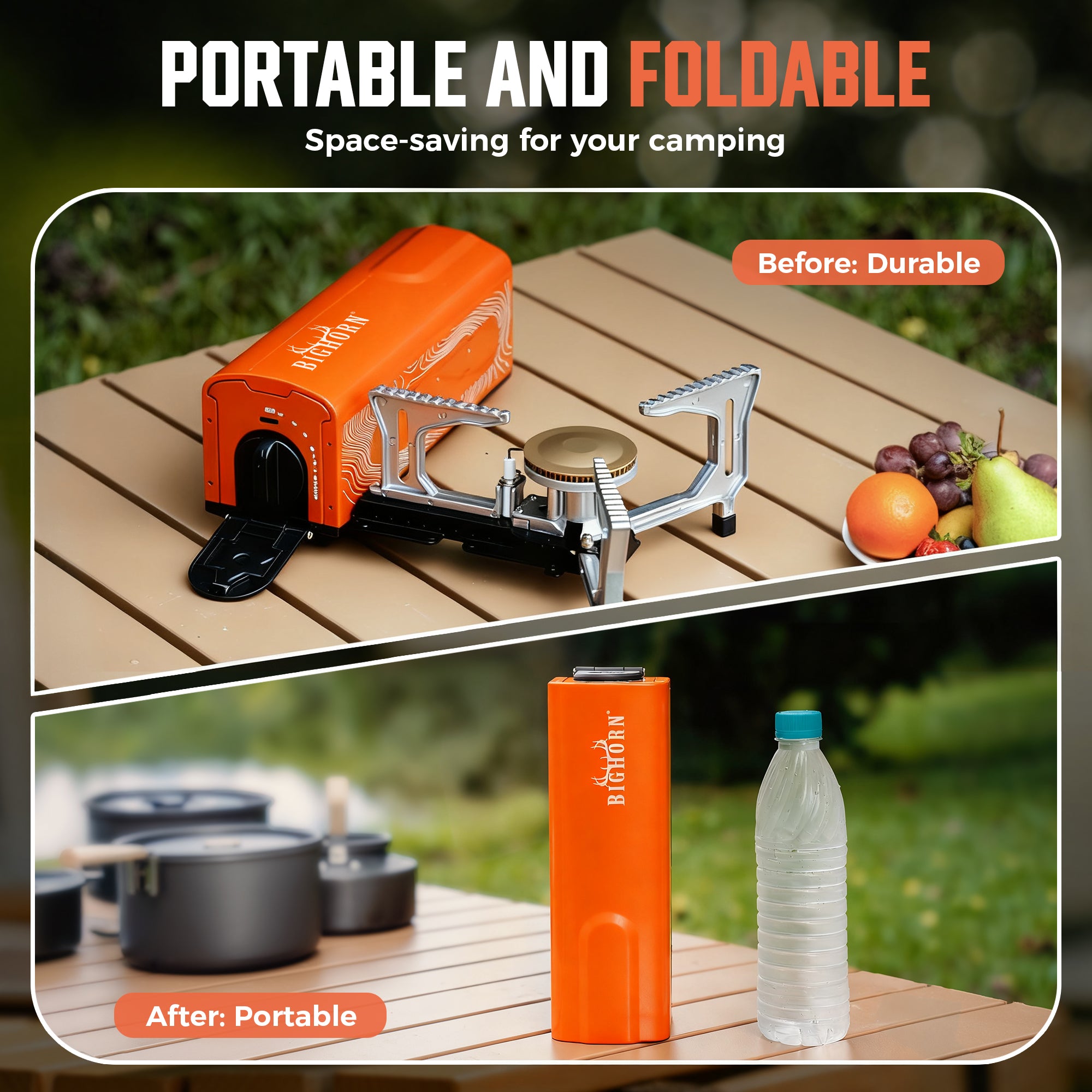 Butane Camping Stove, Portable Folding Gas Burner for Camping