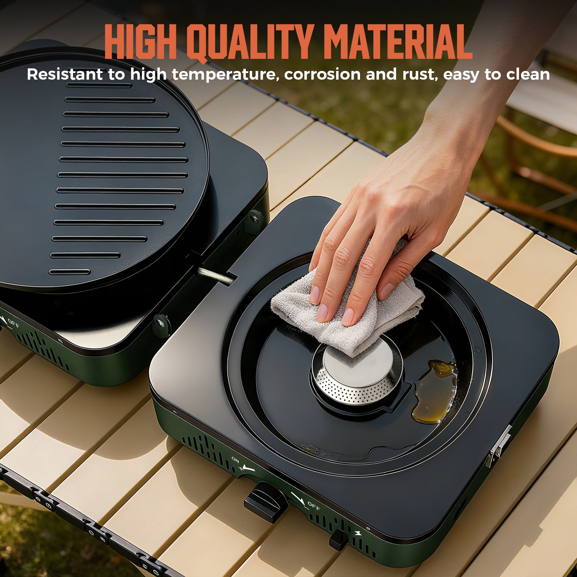 Portable 2 Burner Propane Camping Stove