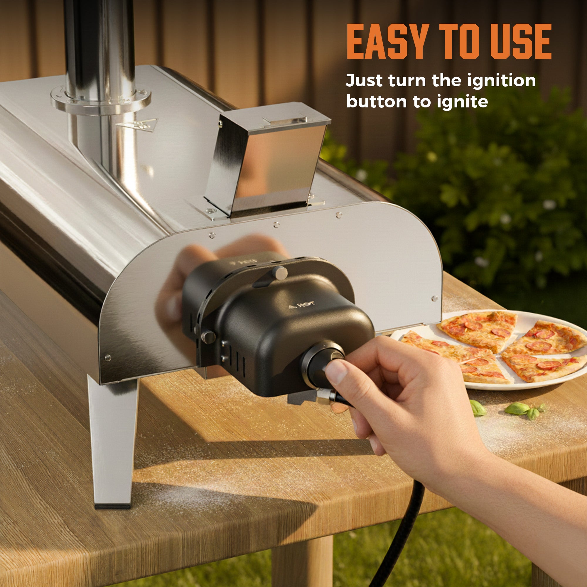 Propane Gas Burner with Regulator and Hose