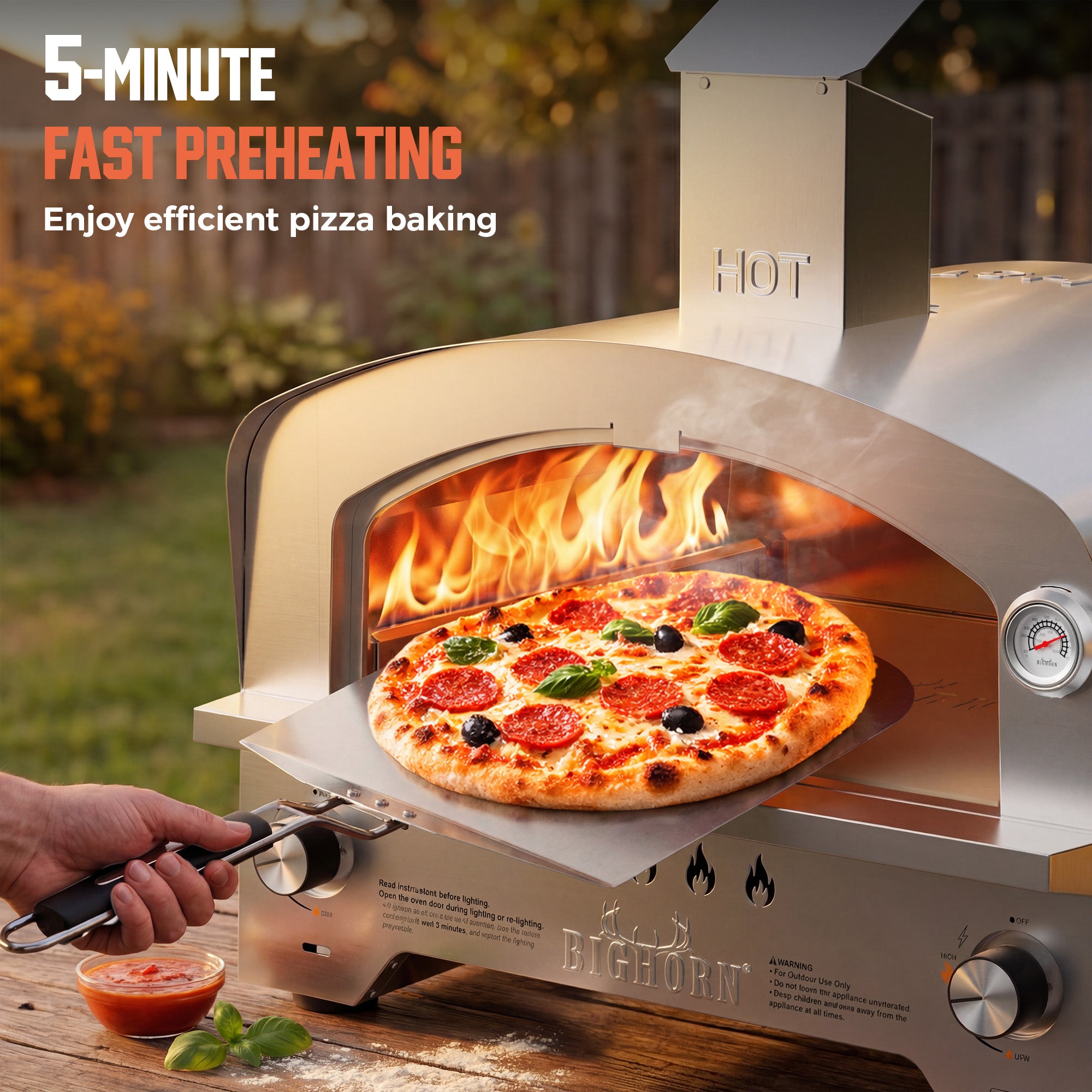 15" Dual Burner Gas Pizza Oven