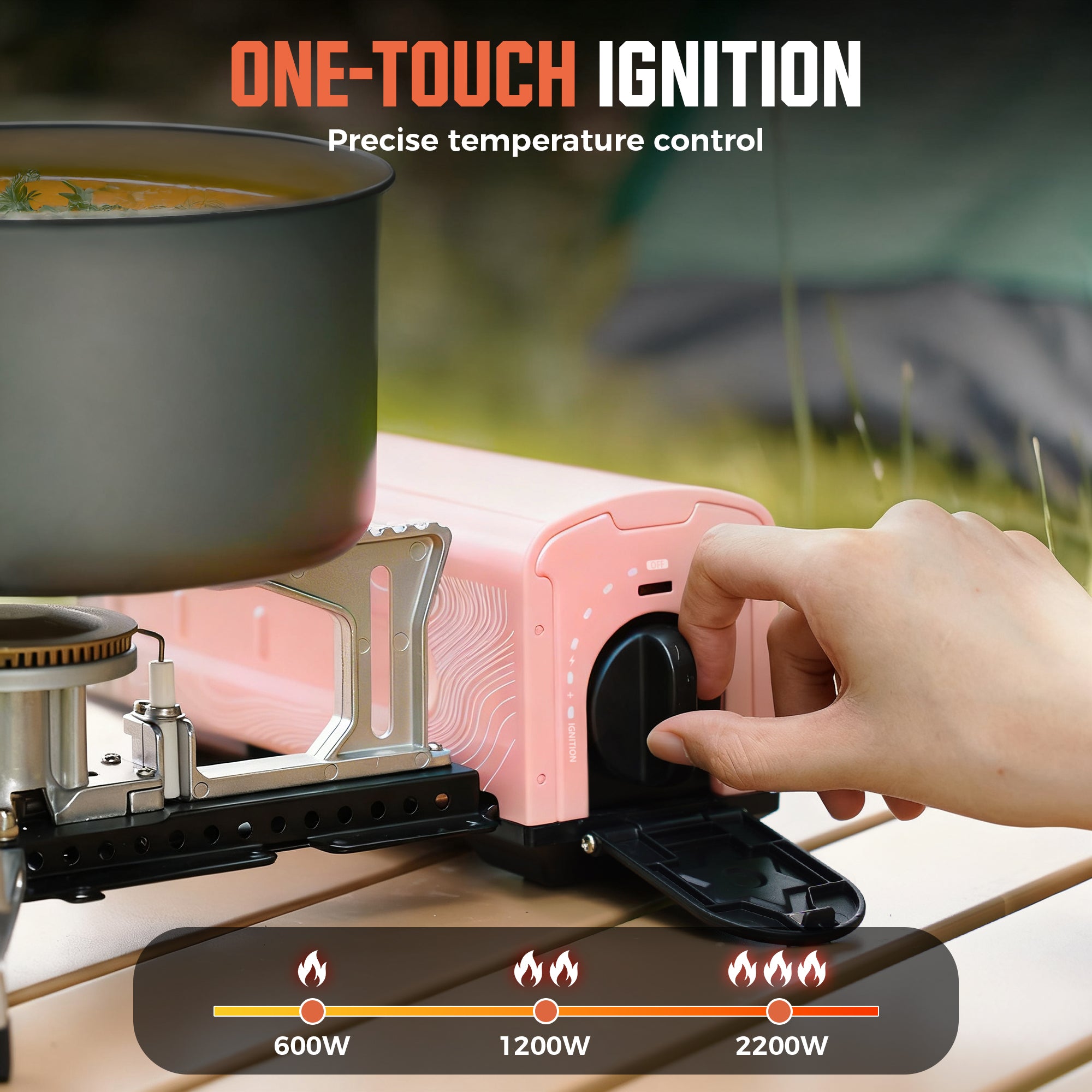 Butane Camping Stove, Portable Folding Gas Burner for Camping