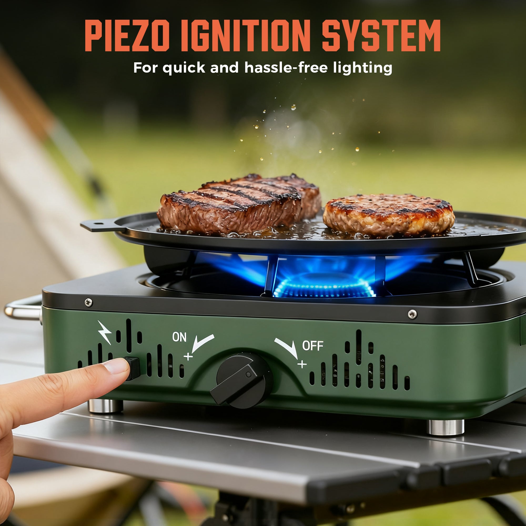 Portable 2 Burner Propane Camping Stove