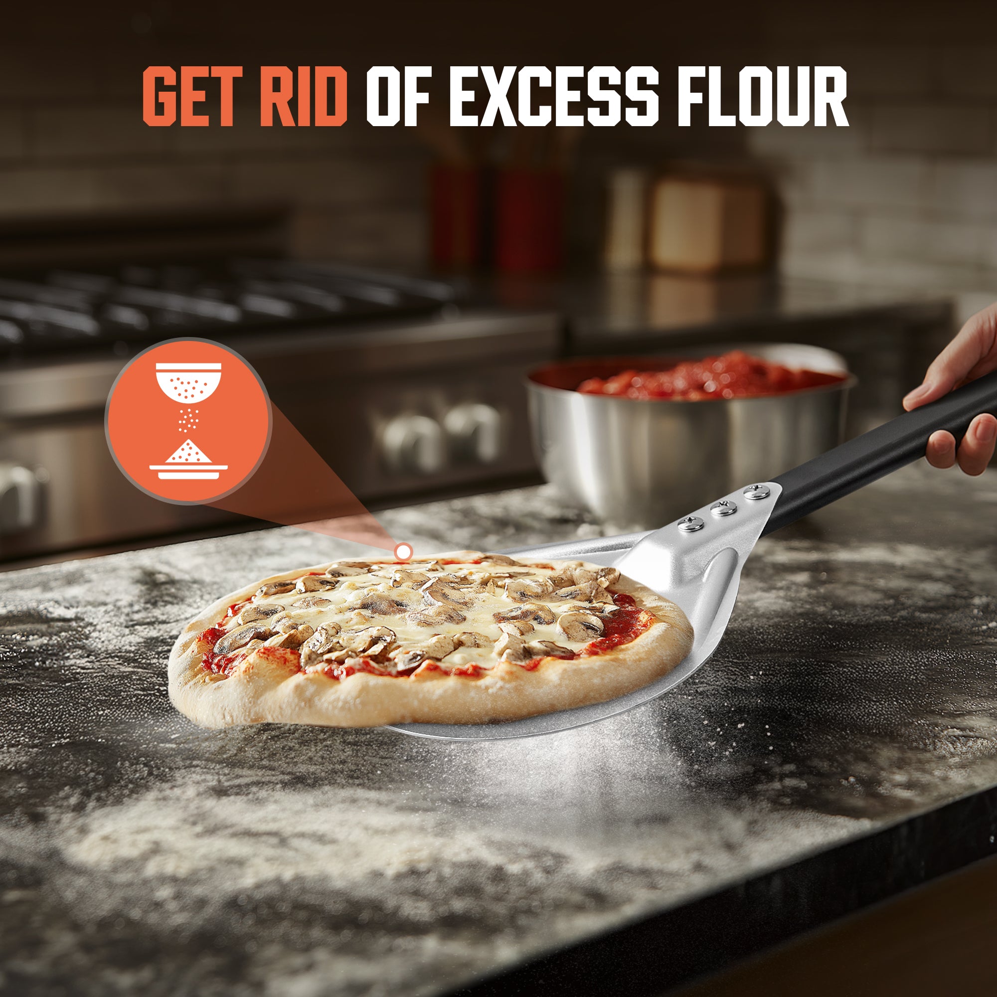 GET RID OF EXCESS FLOUR