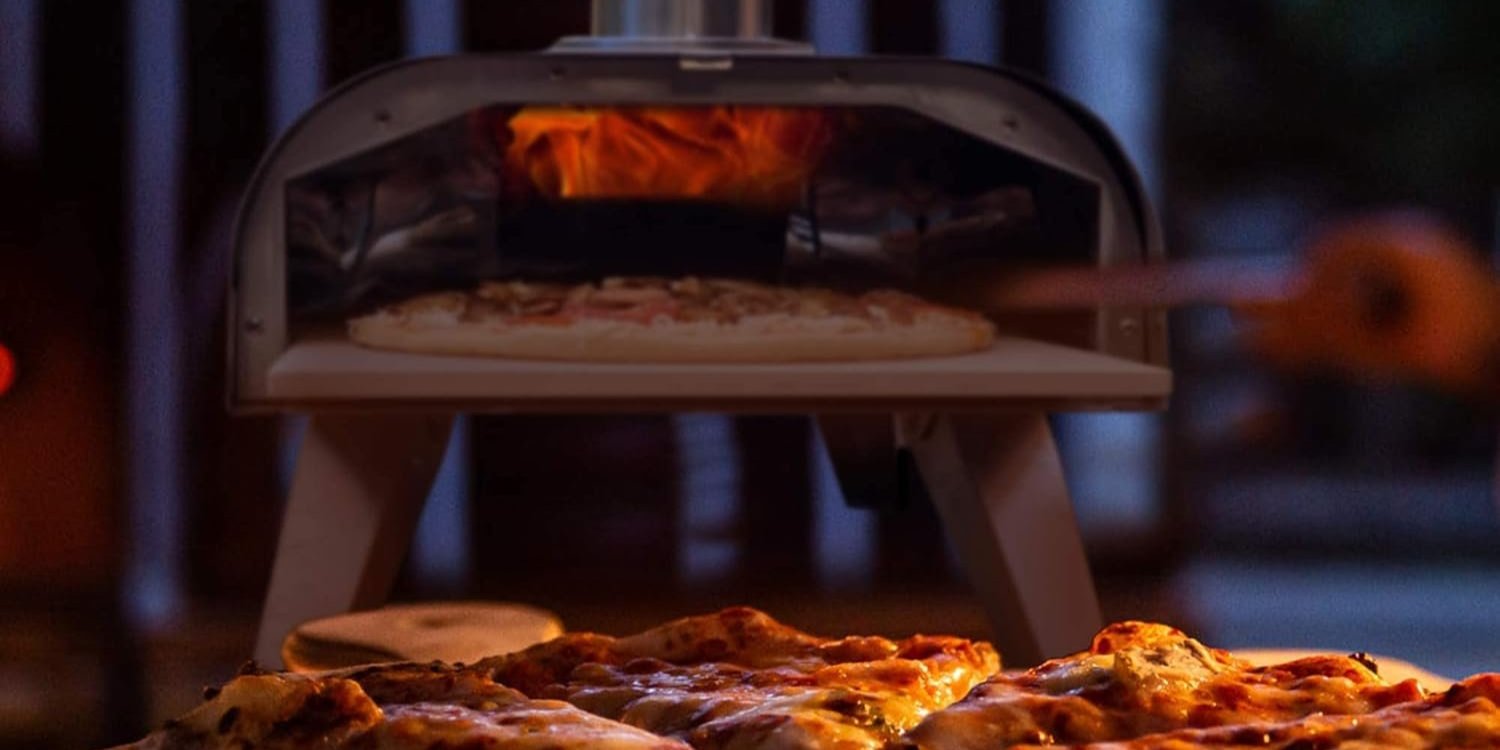 12" Wood Pellet Pizza Oven, Sliver/Black
