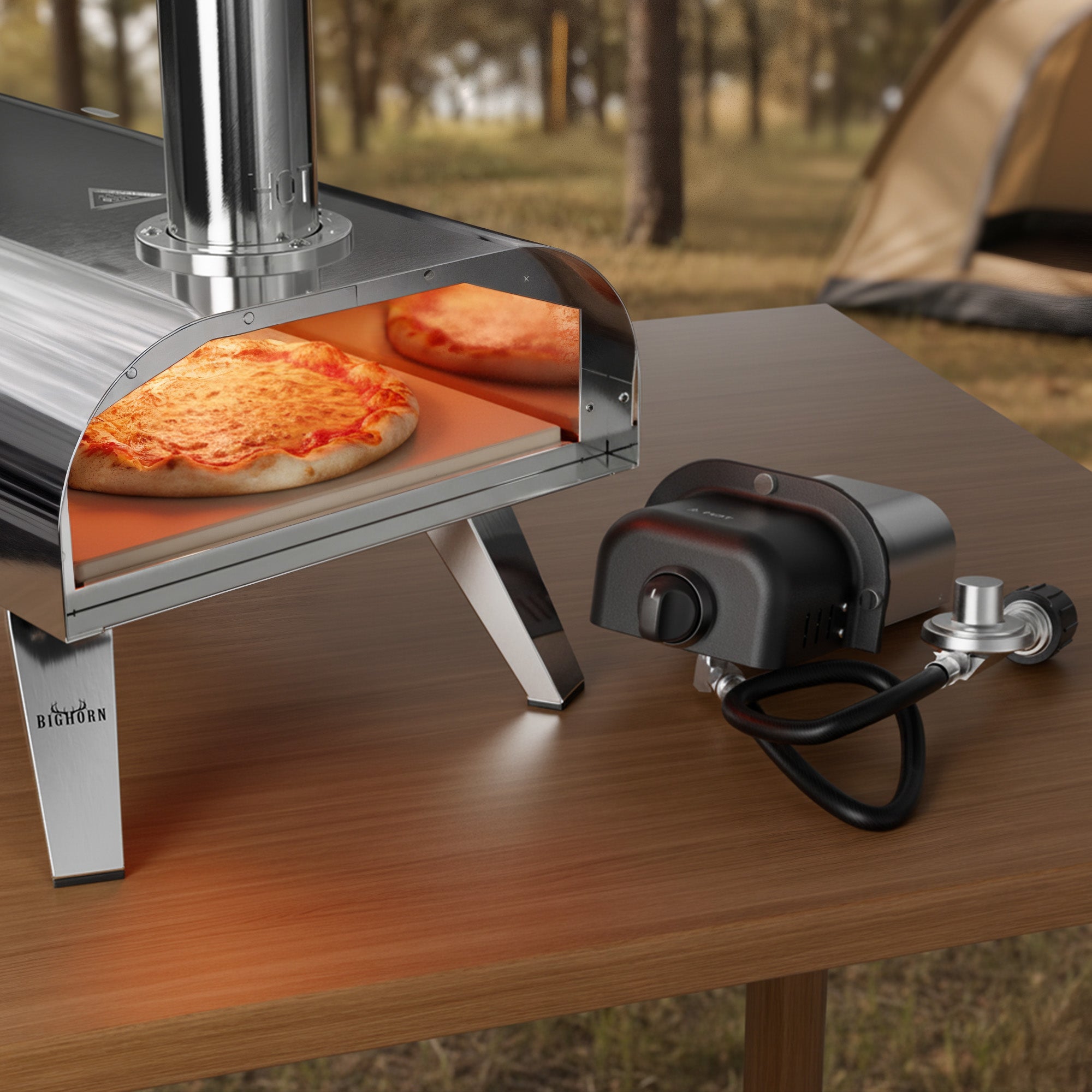 Propane Gas Burner with Regulator and Hose