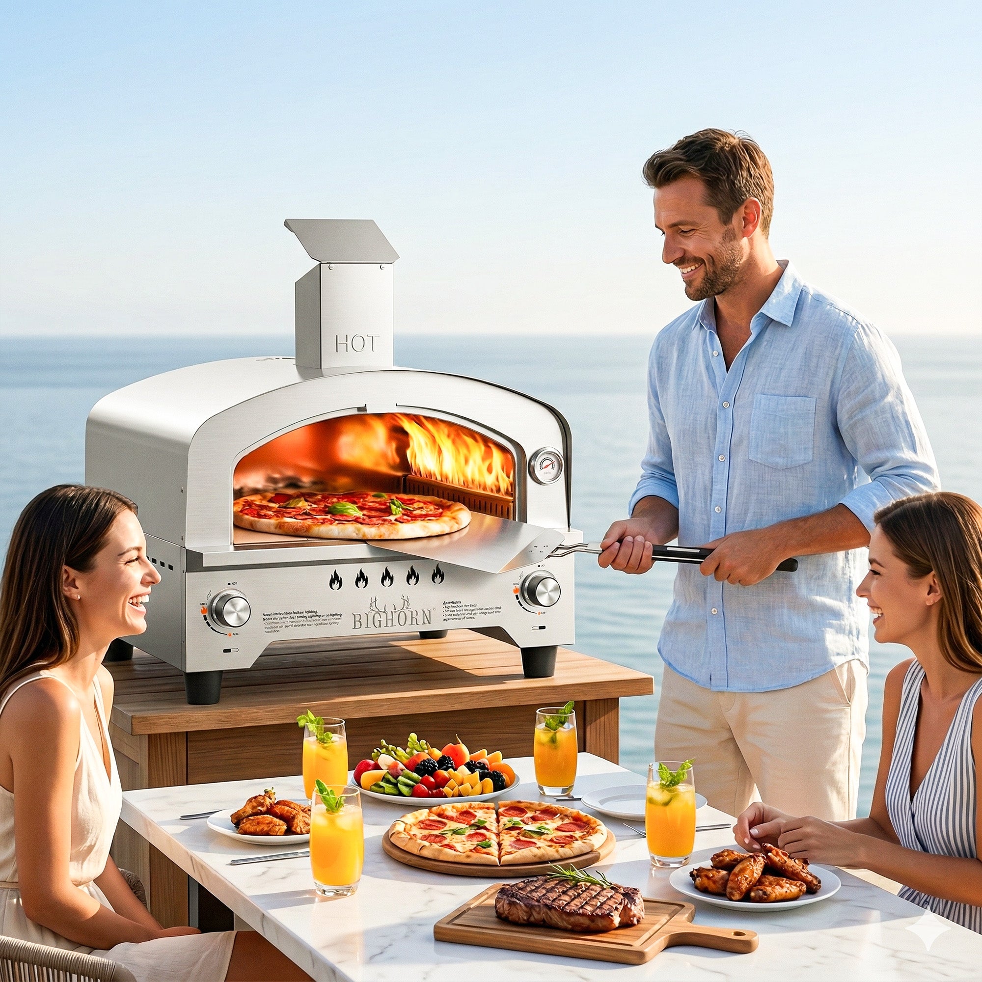 15" Dual Burner Gas Pizza Oven