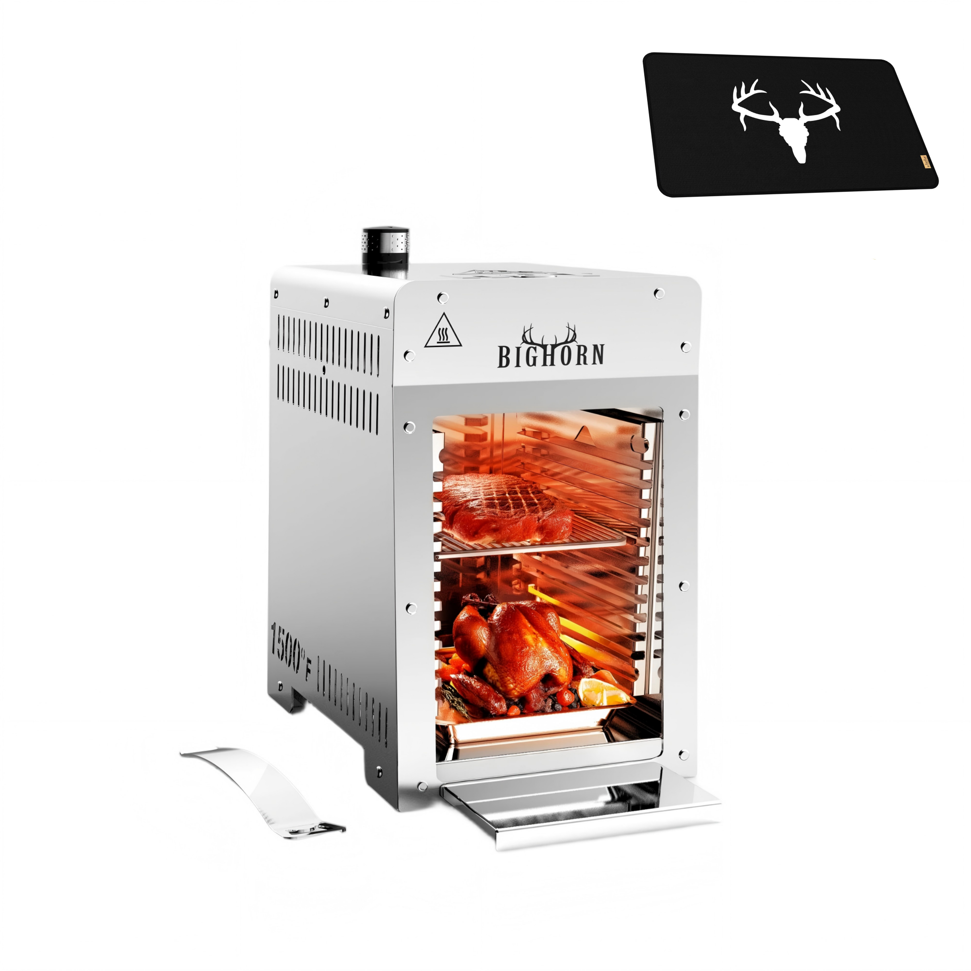 1500℉ Portable Infrared Steak Grill Fireproof Grill Mat Bundle