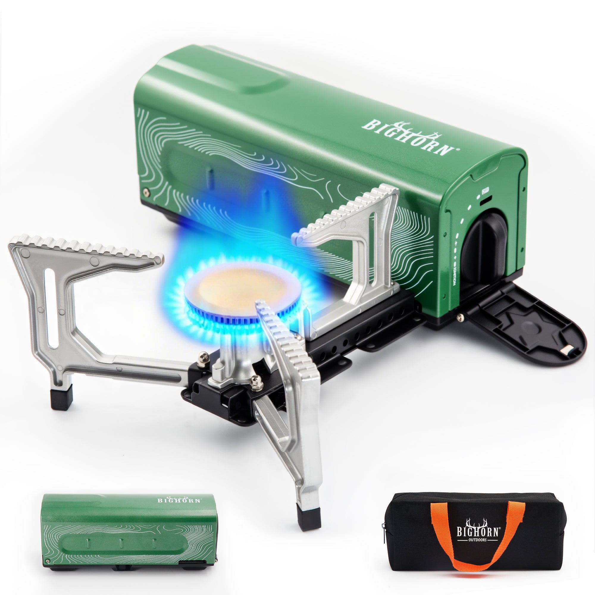 Butane Camping Stove, Portable Folding Gas Burner for Camping