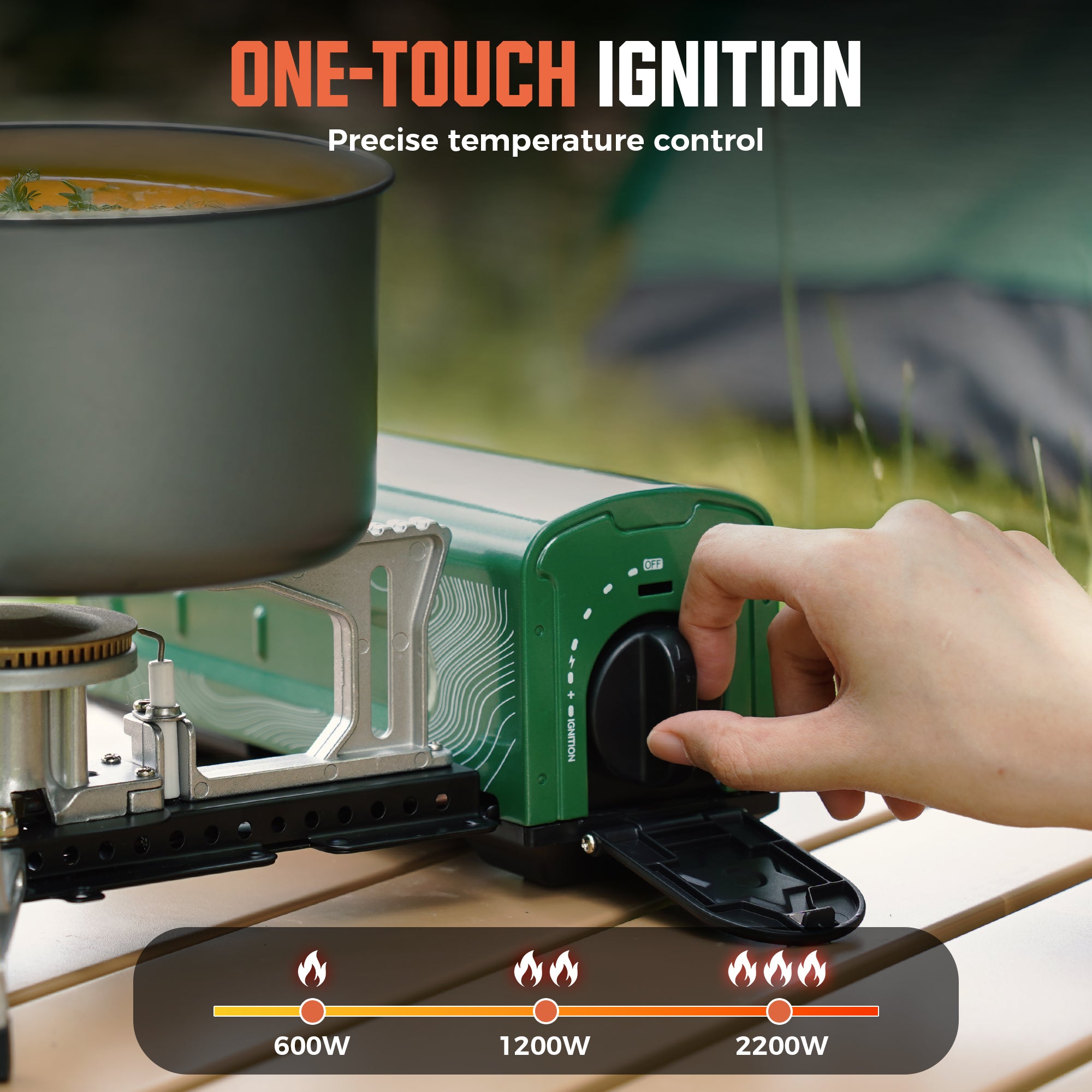 Butane Camping Stove, Portable Folding Gas Burner for Camping