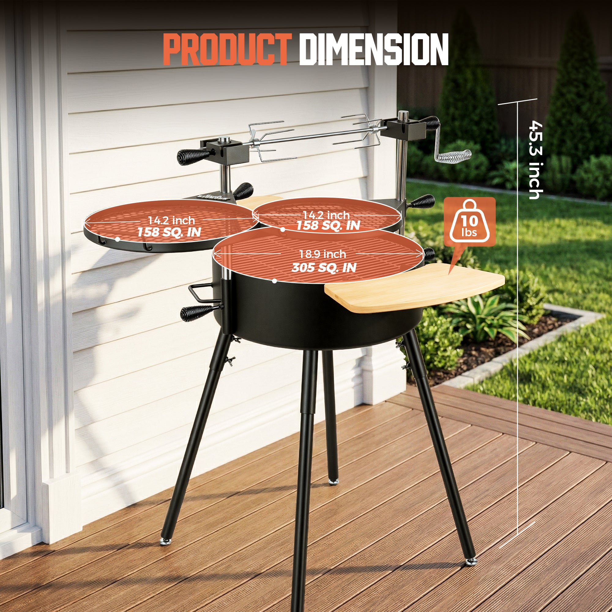 Portable Santa Maria Style Charcoal Grill