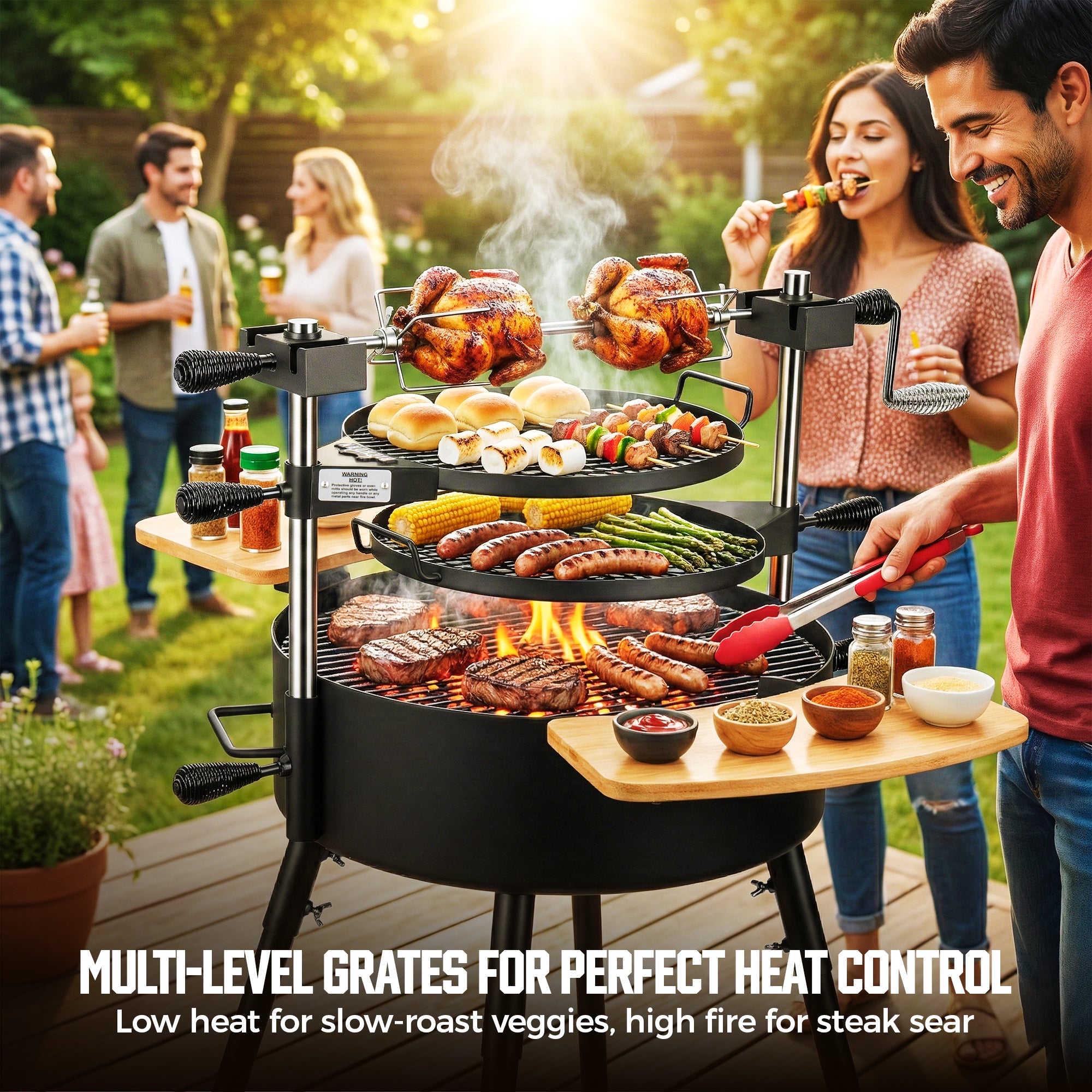 Portable Santa Maria Style Charcoal Grill