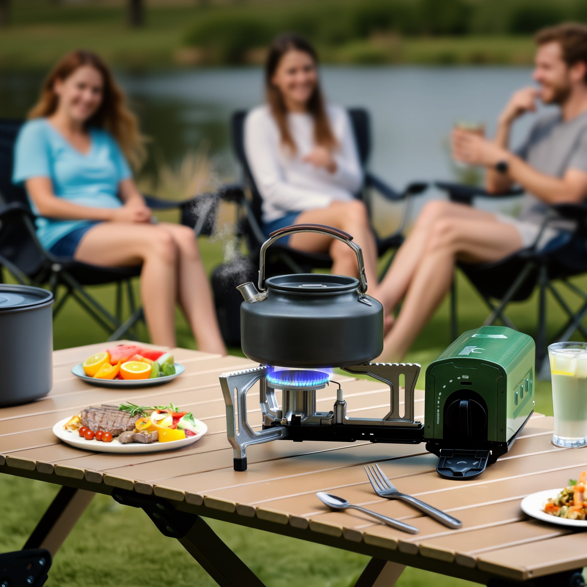 Butane Camping Stove, Portable Folding Gas Burner for Camping