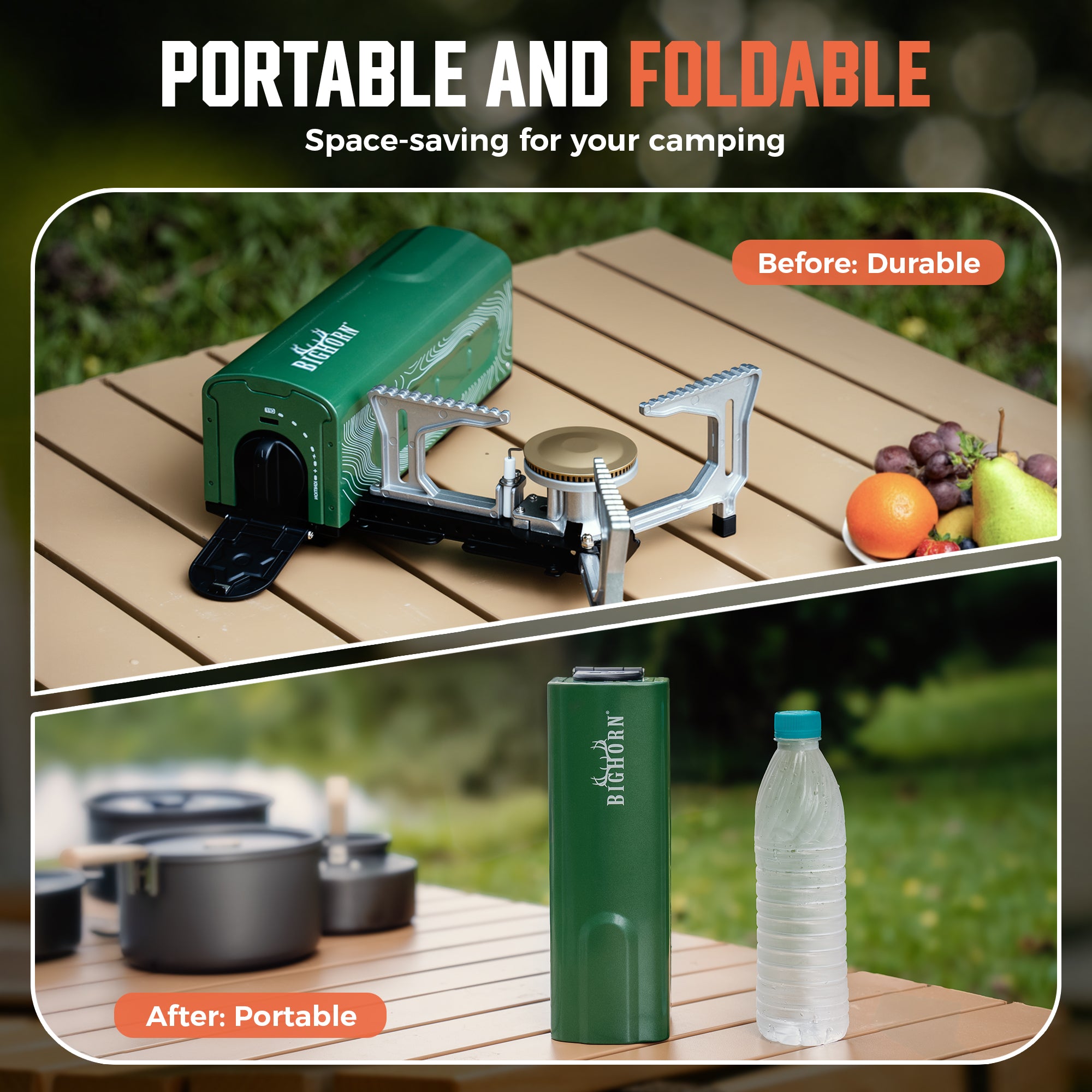 Butane Camping Stove, Portable Folding Gas Burner for Camping