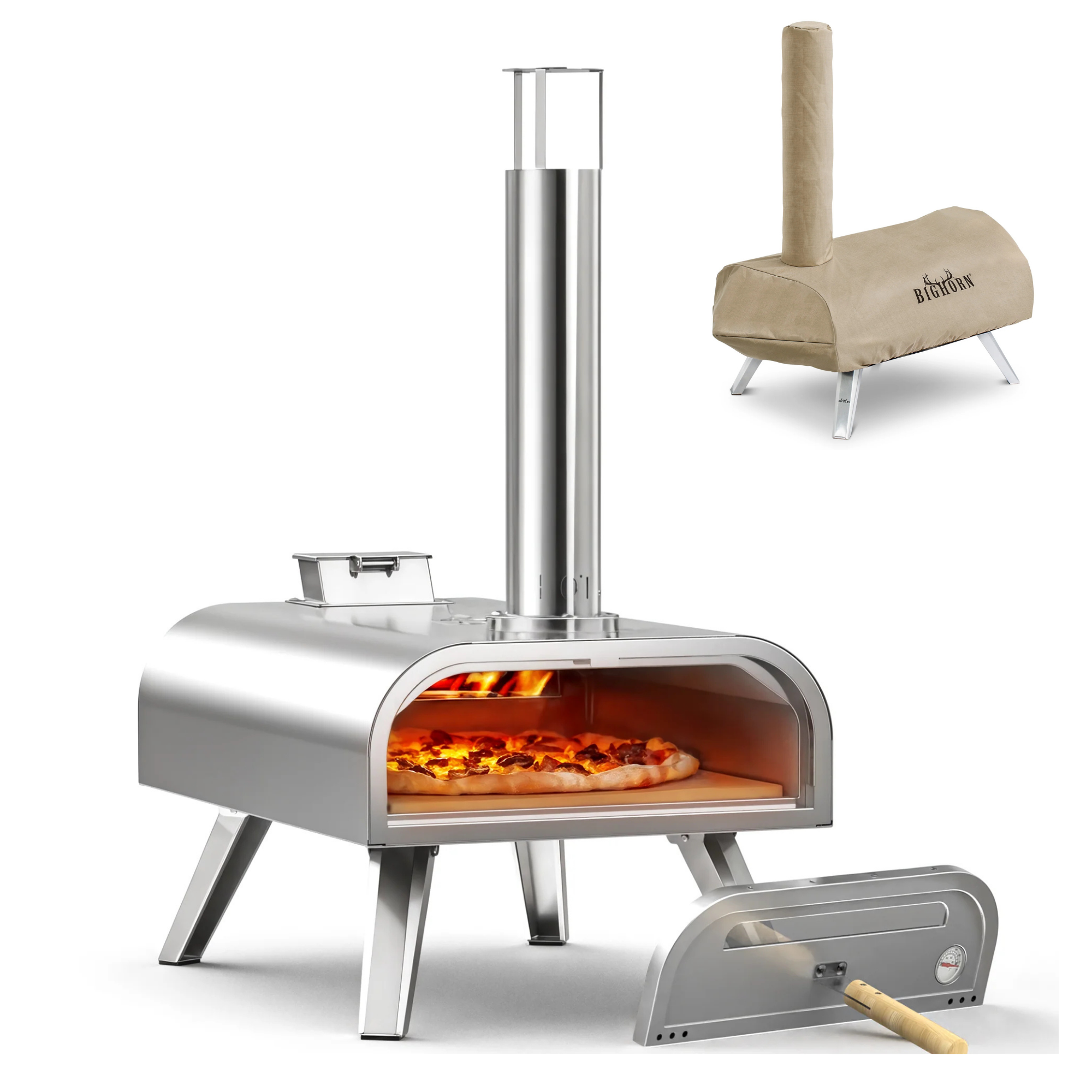 16" Wood Pellet Pizza Oven Cover Bundle