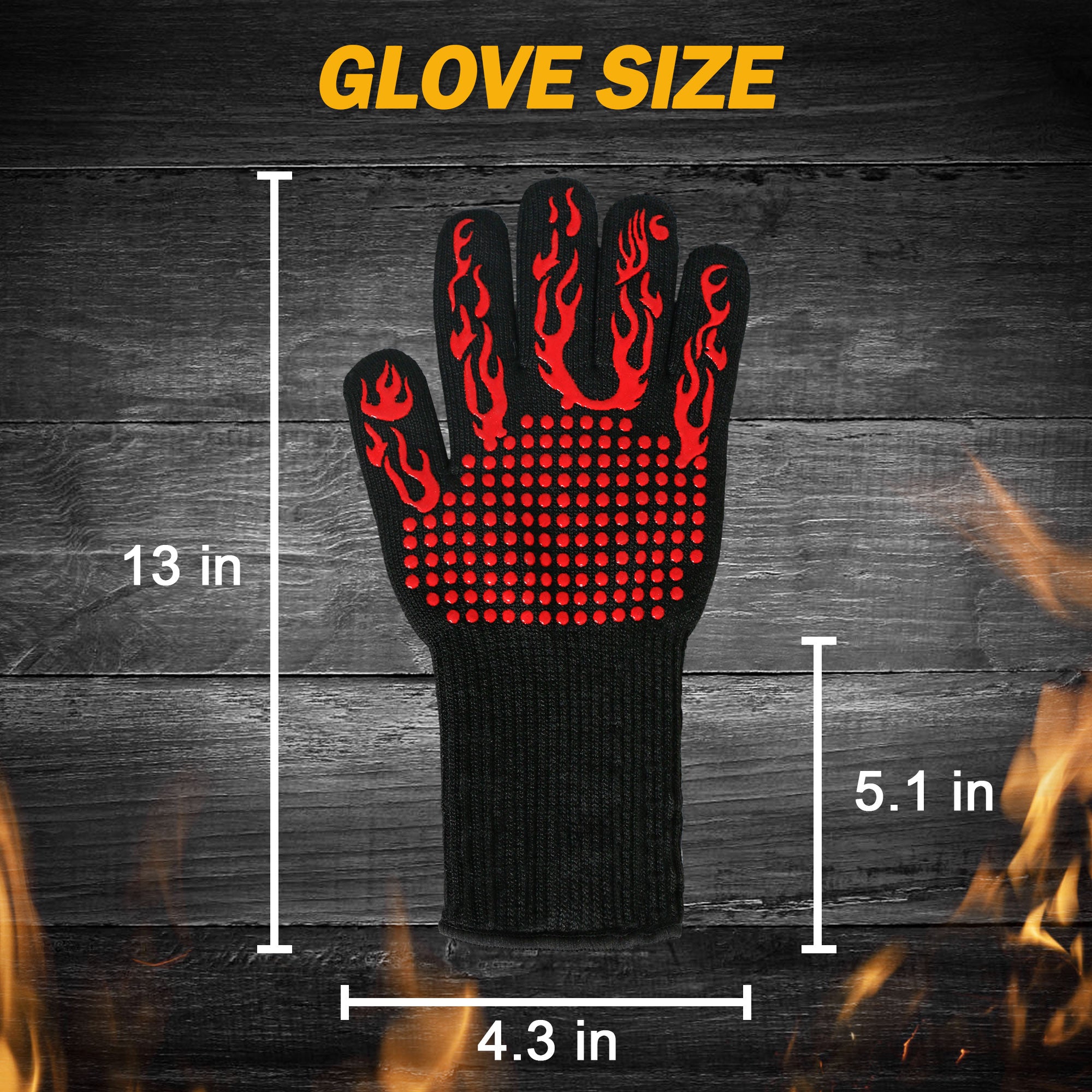 1472℉ Heat Resistant BBQ Gloves