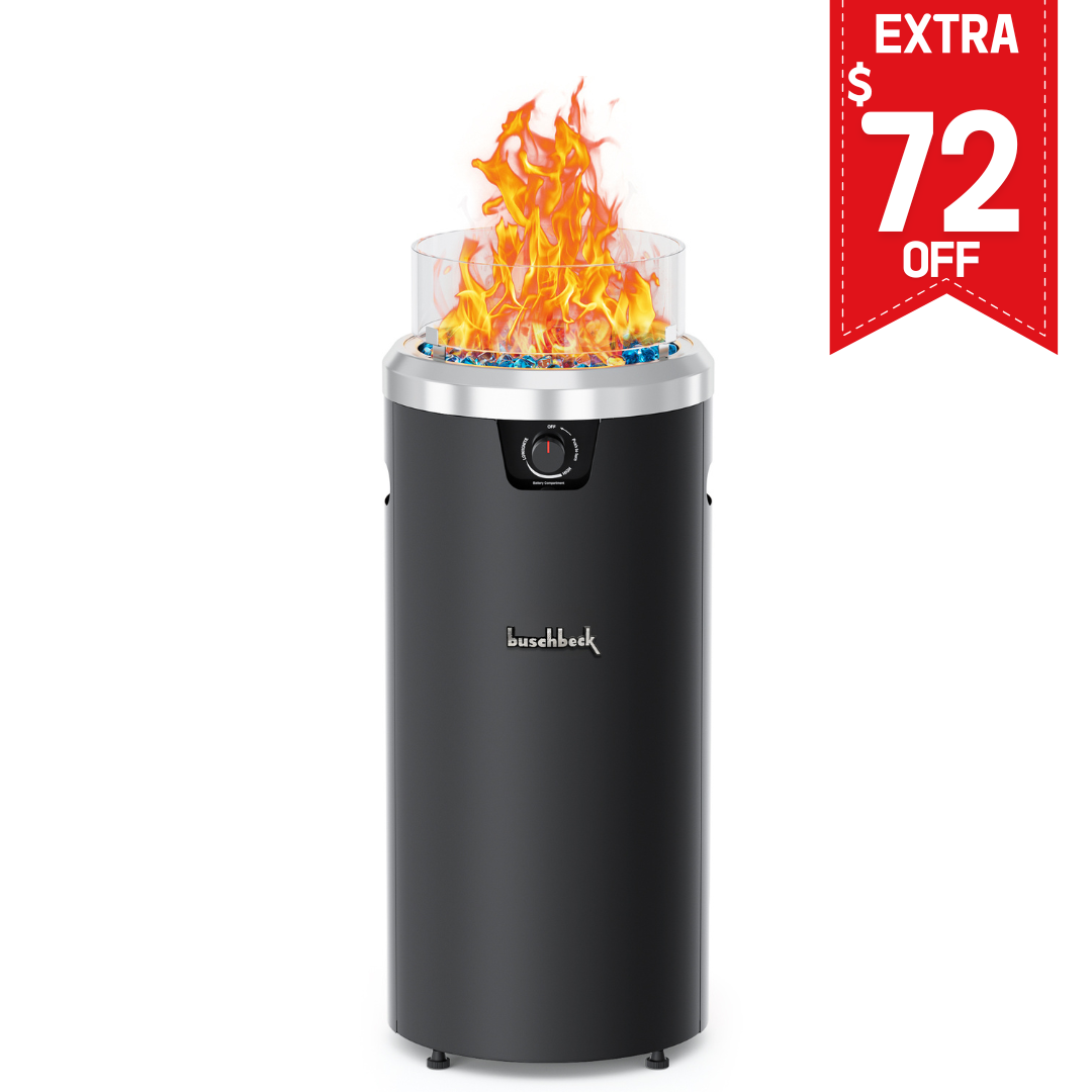 15‘’ Column Round Propane Fire Pit - by Buschbeck