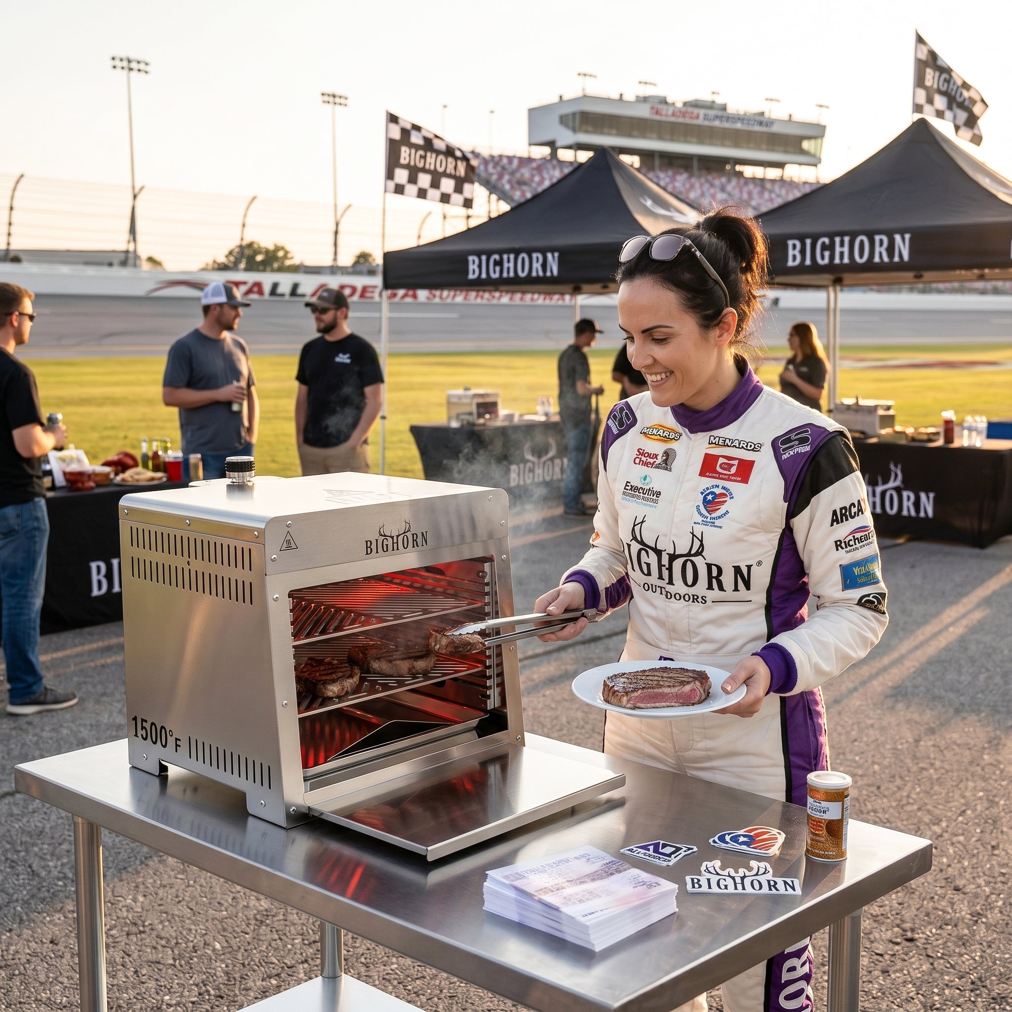 1500℉ Portable Infrared Steak Grill with Pizza Stone, Stainless Steel- 16 Inch