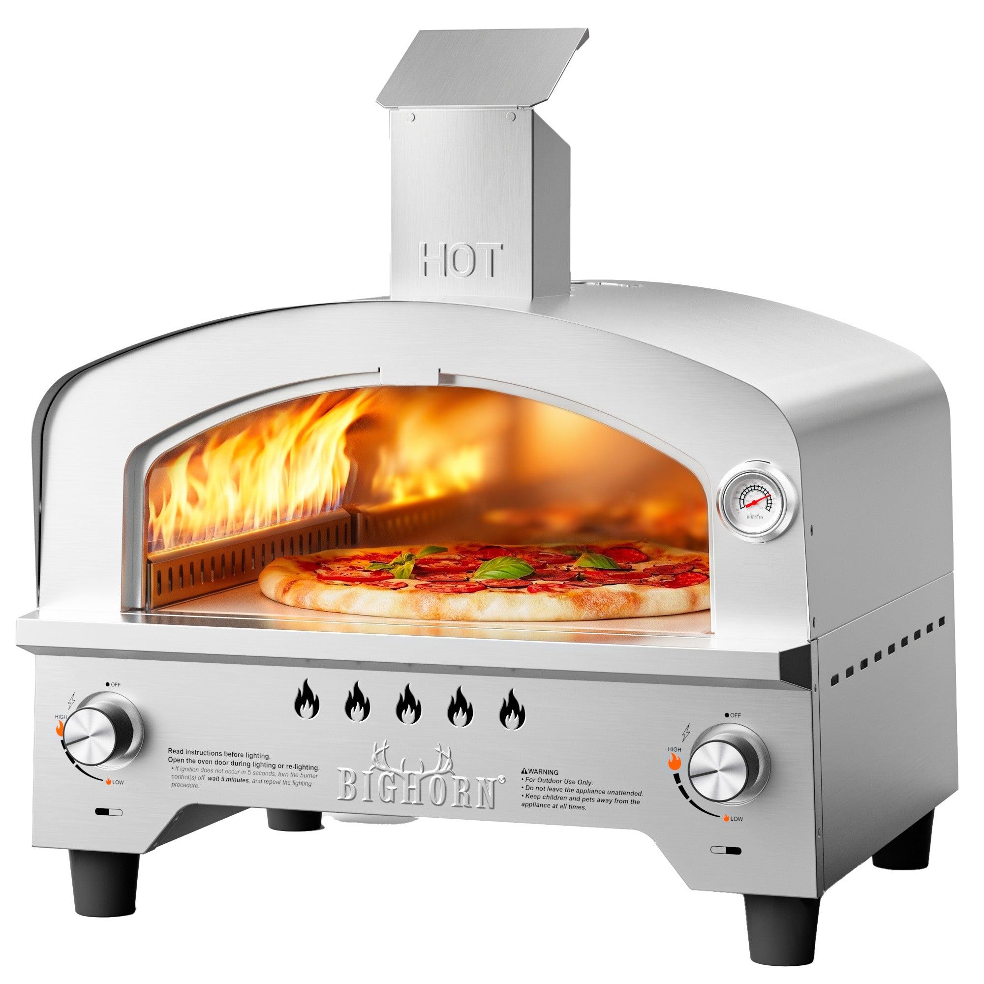 15" Dual Burner Gas Pizza Oven