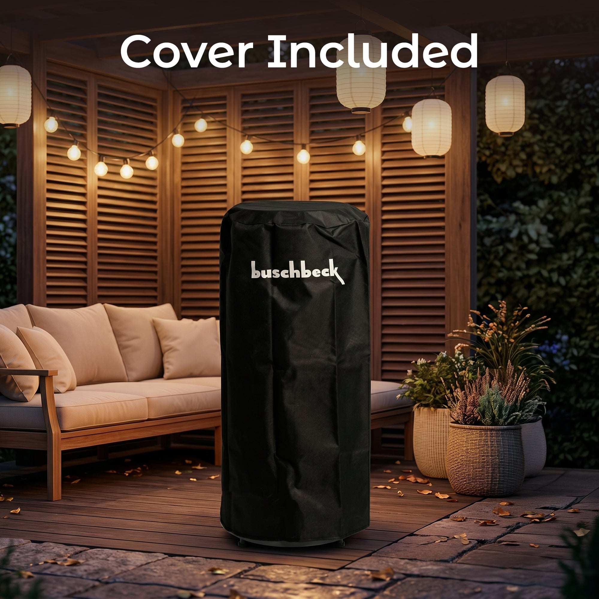 15‘’ Column Round Propane Fire Pit - by Buschbeck