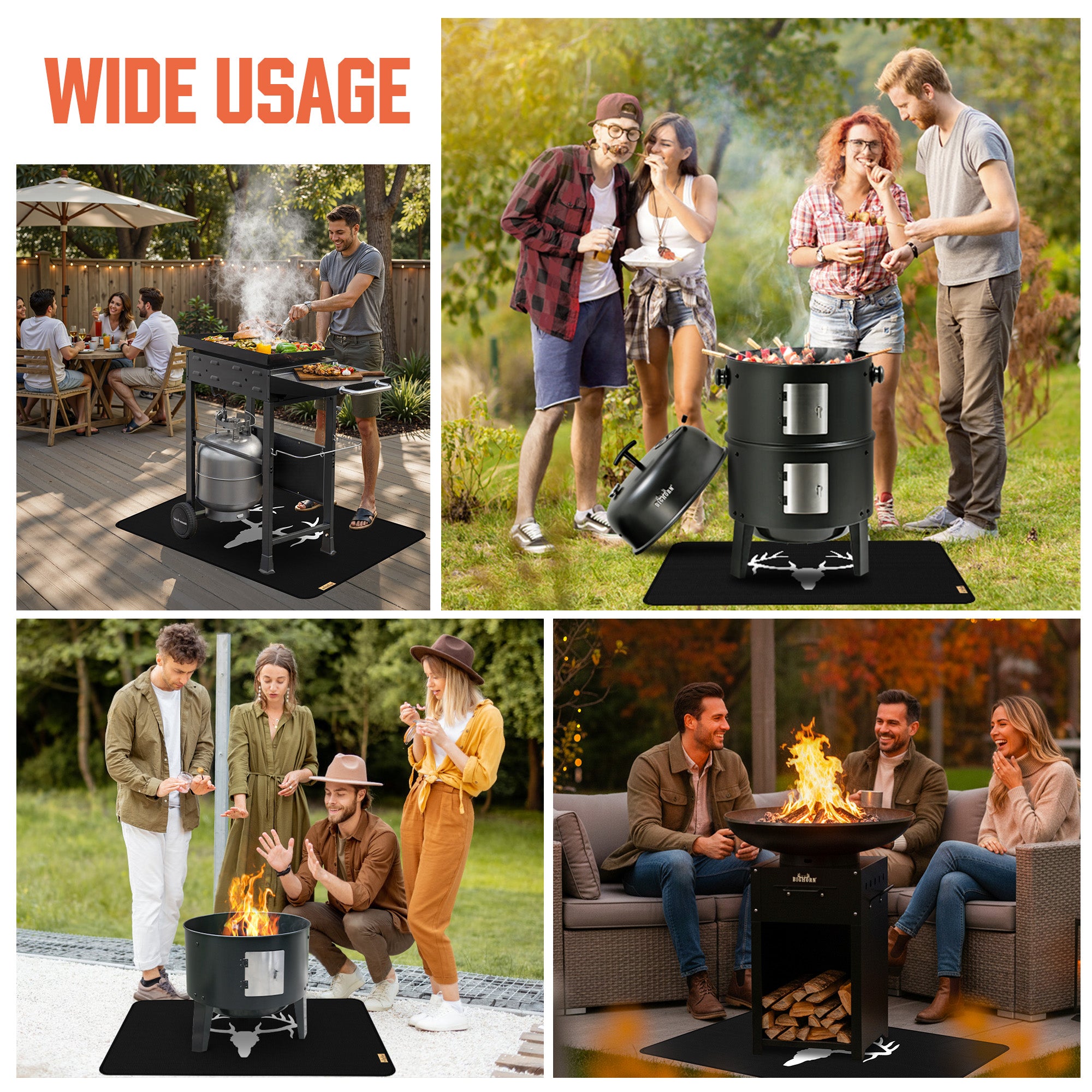 Outdoor Double-Sided Fireproof Grill Mat