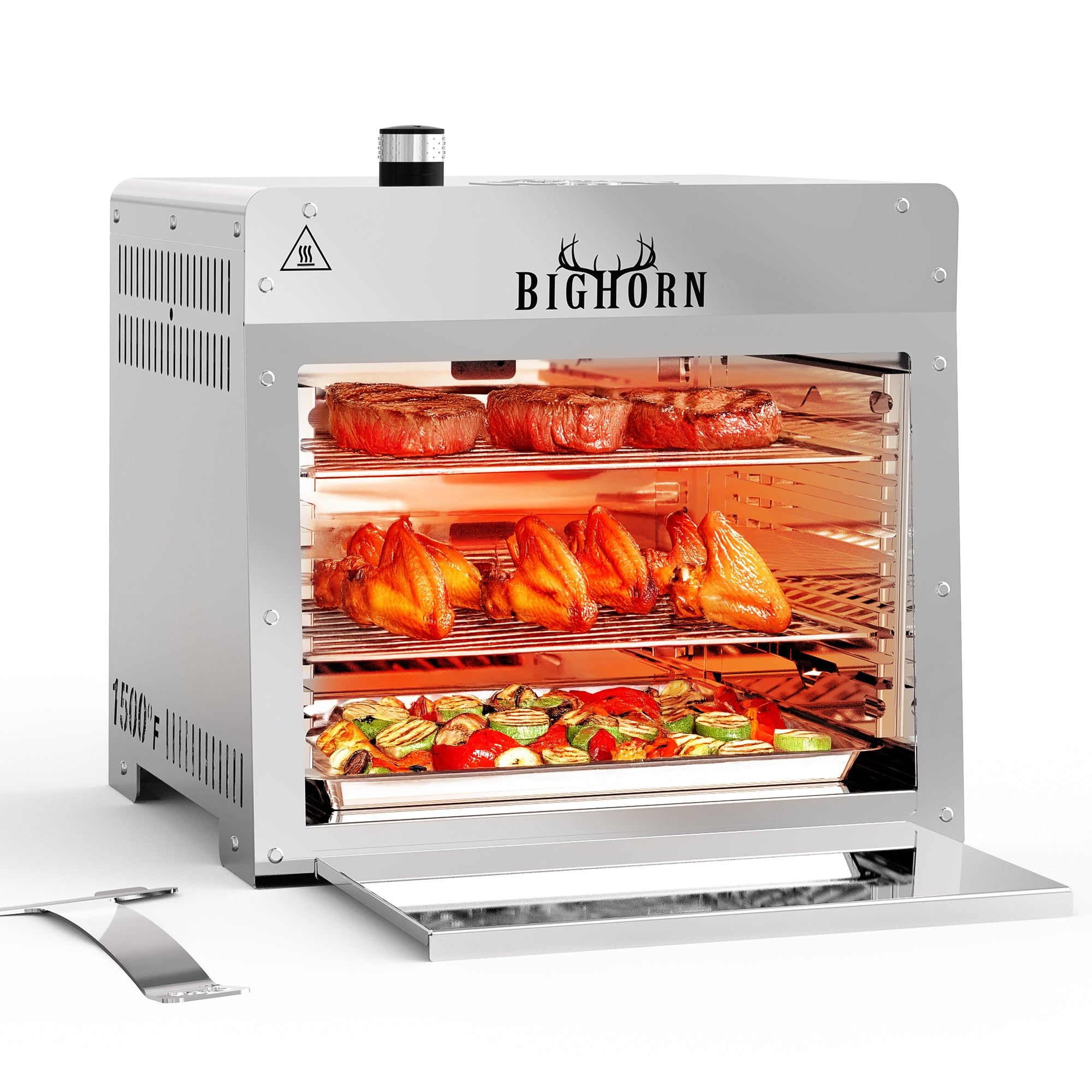 1500℉ Infrared Steak Grill, Portable Propane Gas Grill, Stainless Steel
