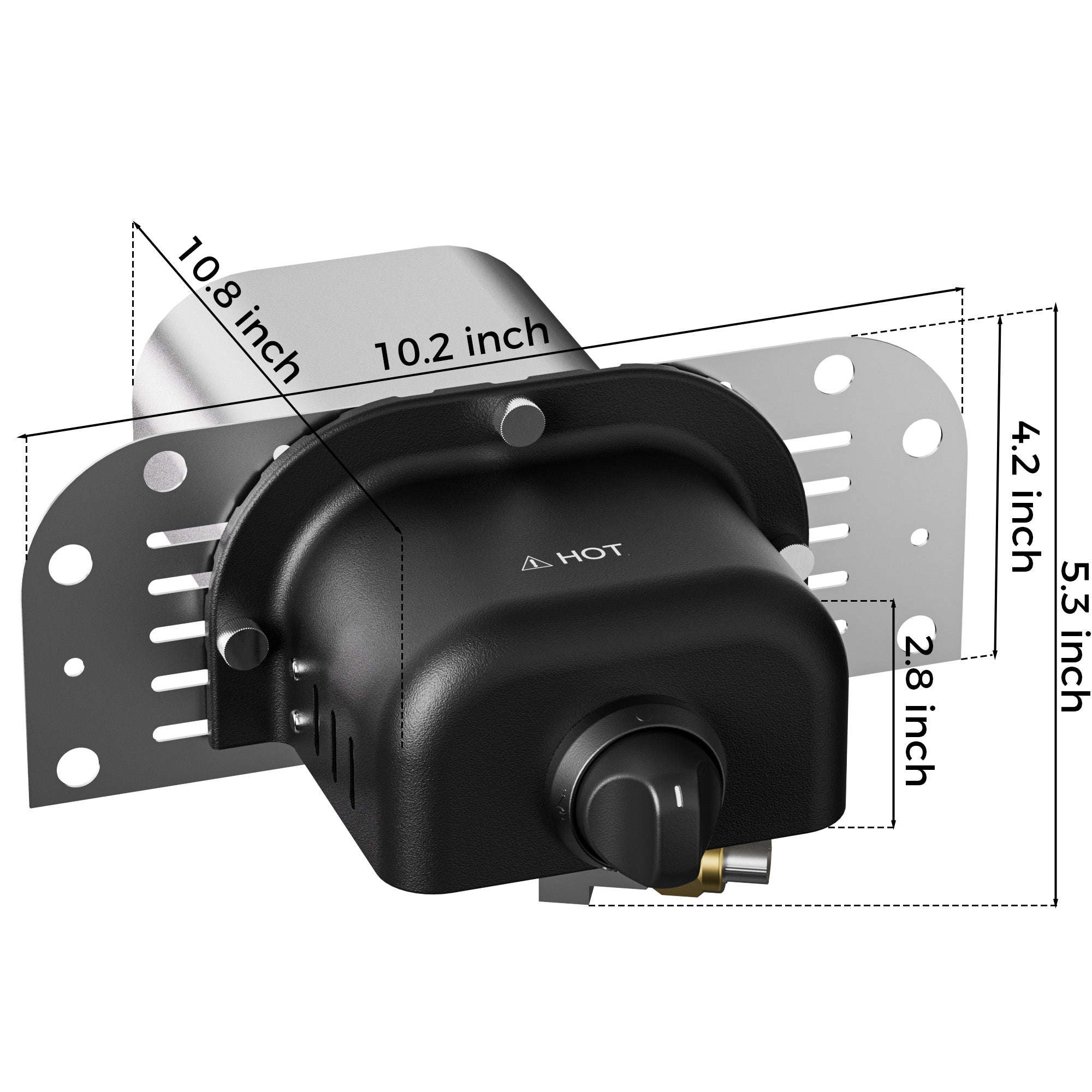 16" Pizza Oven Gas Burner Attachment – Propane with Regulator & Hose