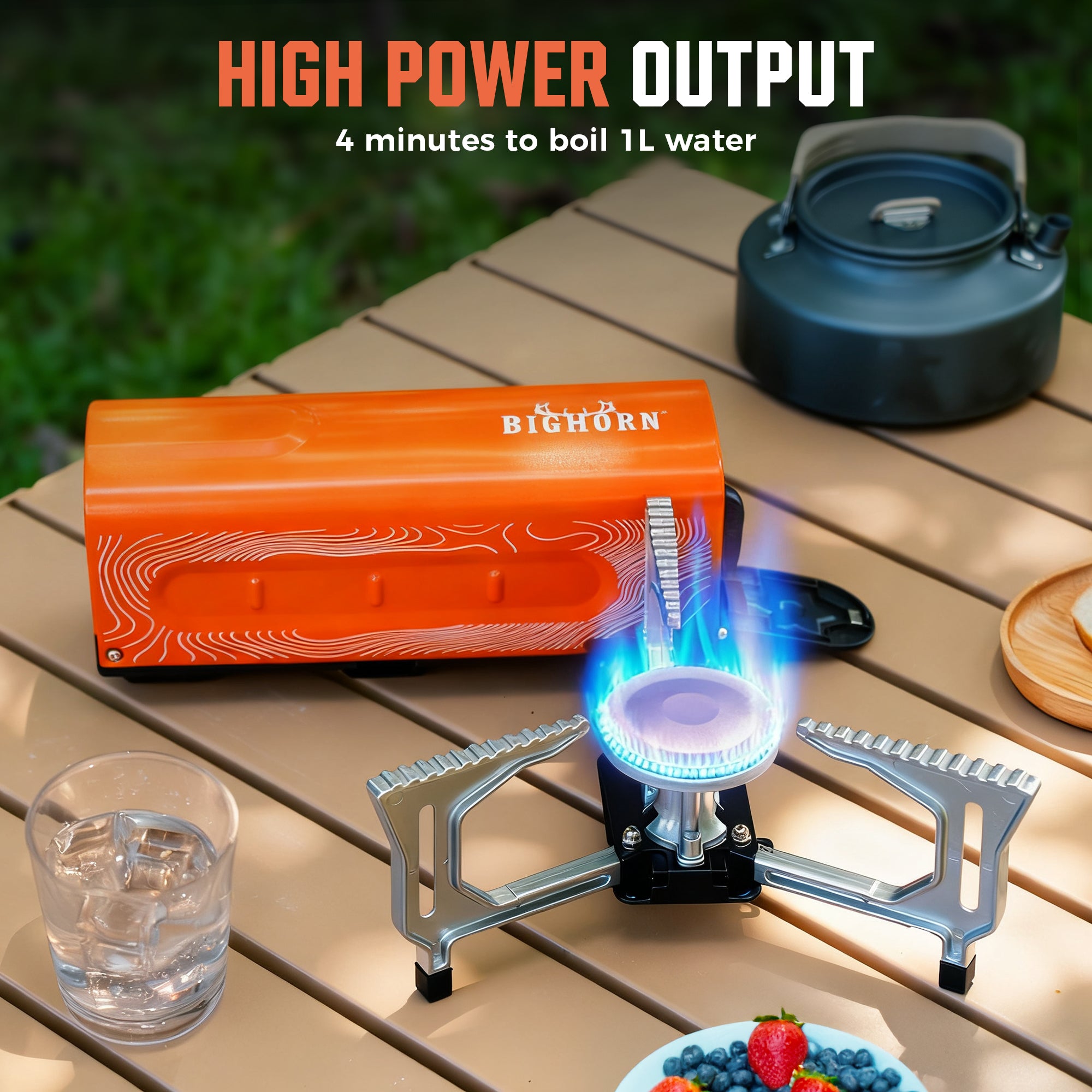 Butane Camping Stove, Portable Folding Gas Burner for Camping
