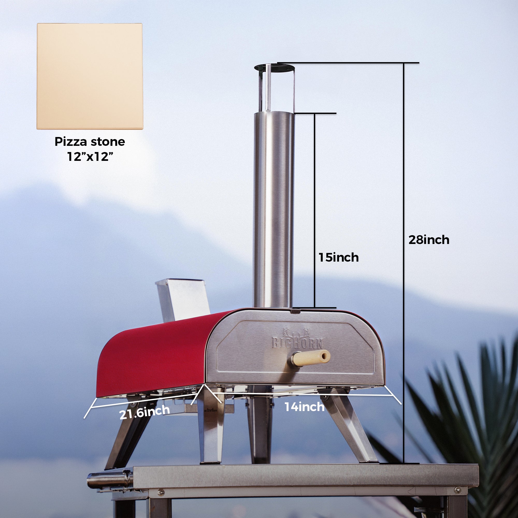 12” Triple-Fuel Pizza Oven – Wood Pellet | Gas & Electric Compatible (Accessories Sold Separately)