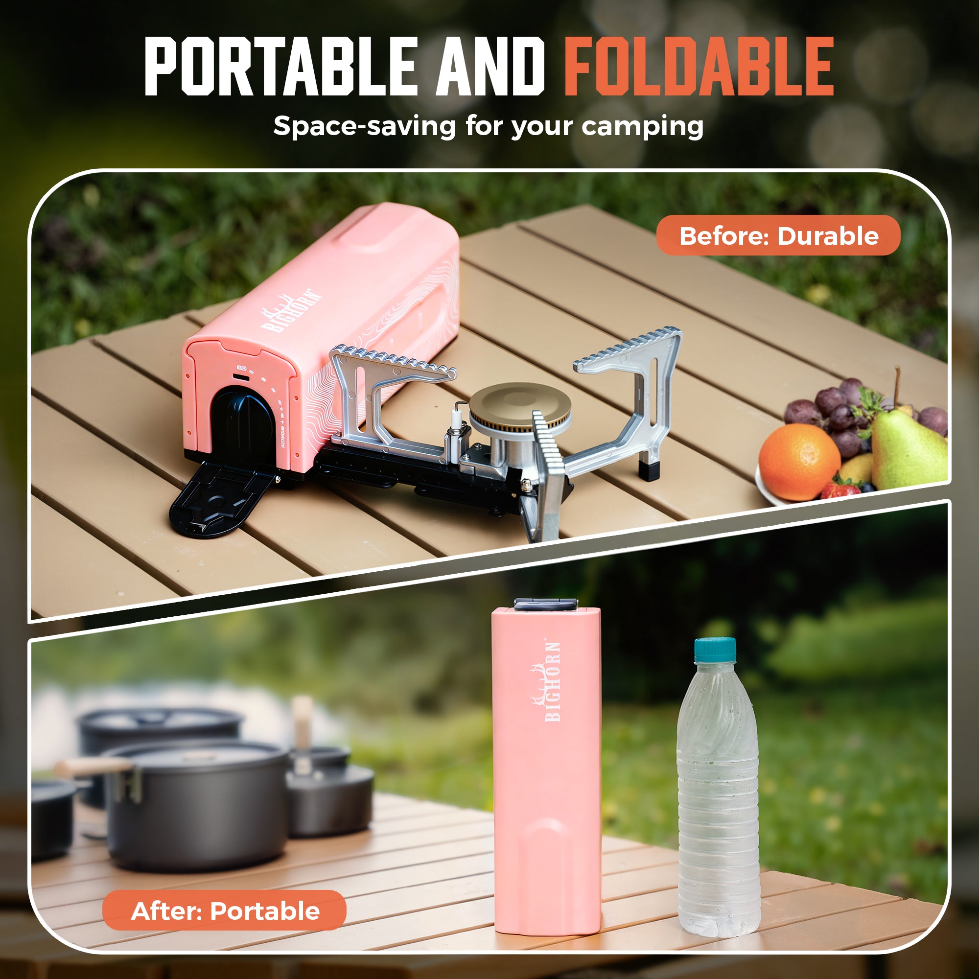 Butane Camping Stove, Portable Folding Gas Burner for Camping