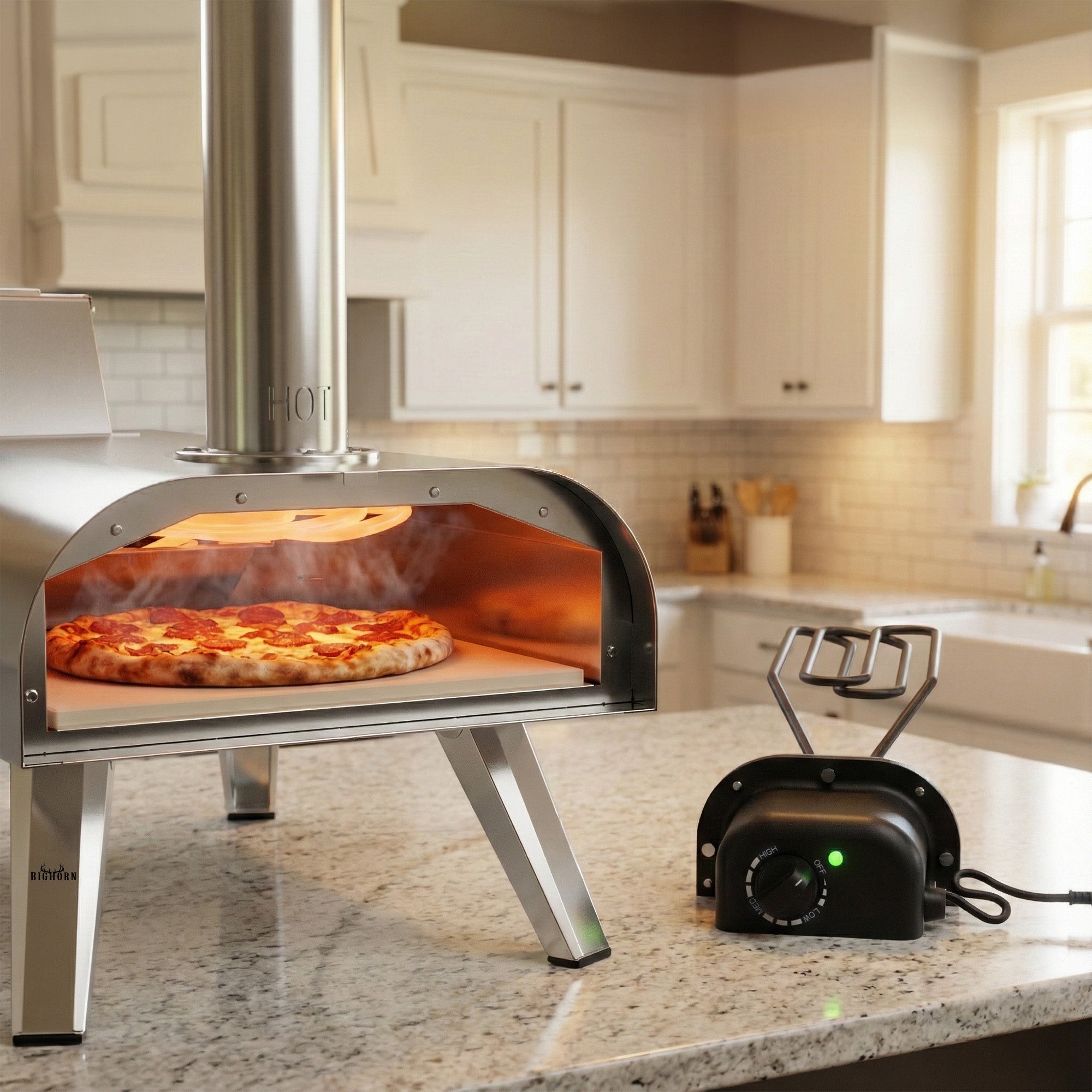 1500W Electric Heating Element with Adjustable Thermostat Controller