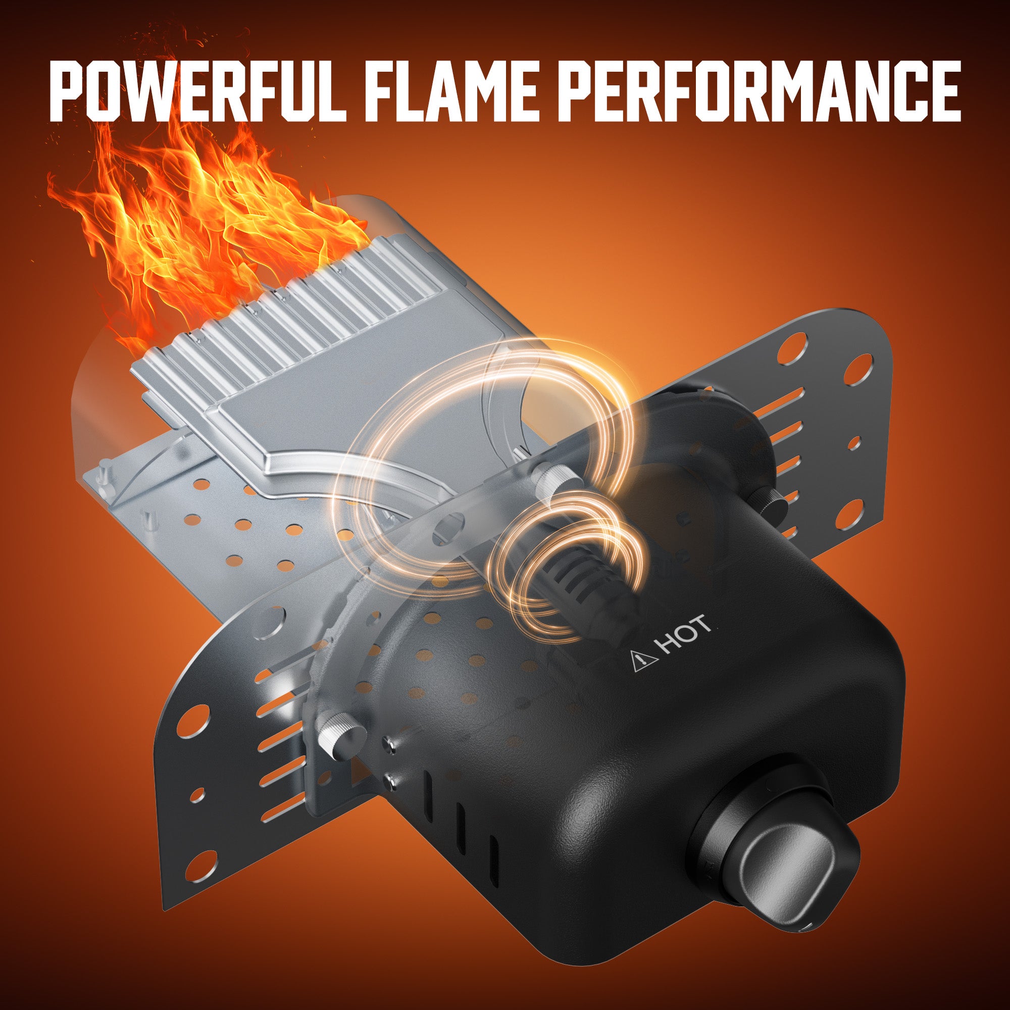 16" Pizza Oven Gas Burner Attachment – Propane with Regulator & Hose