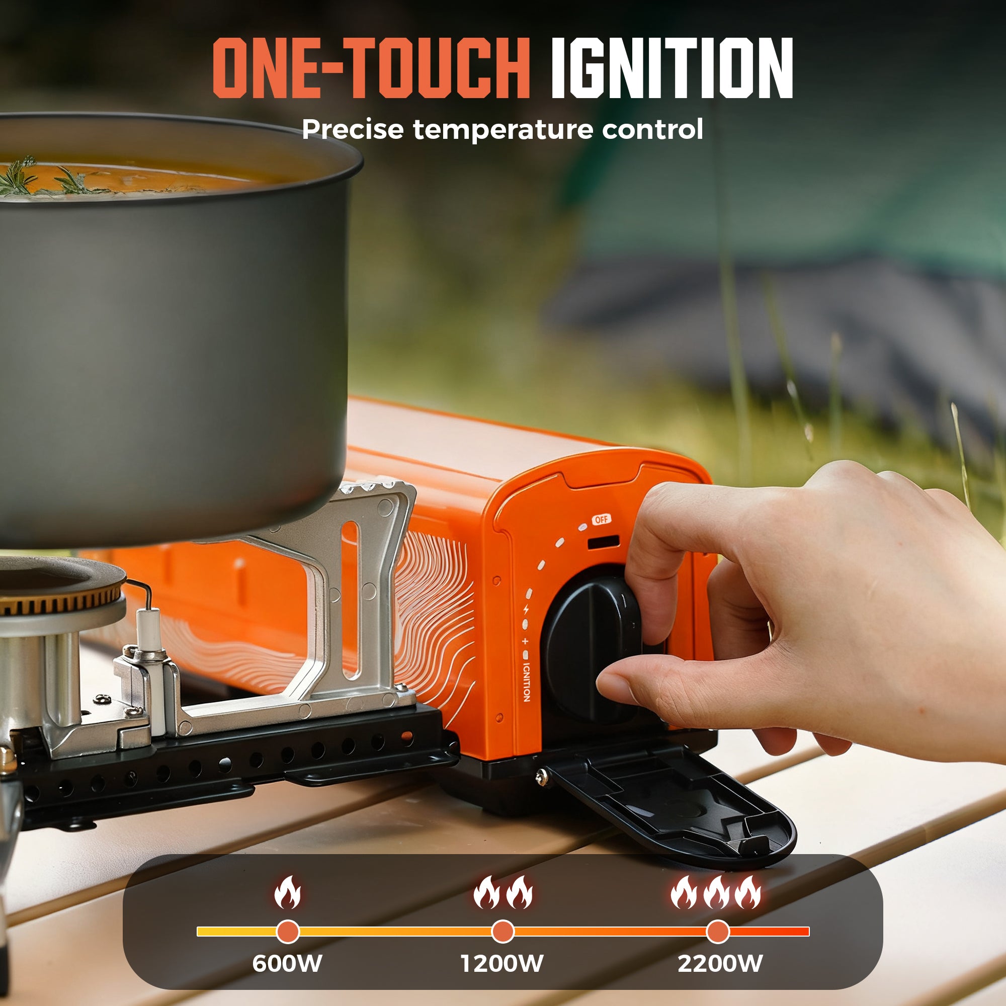 Butane Camping Stove, Portable Folding Gas Burner for Camping