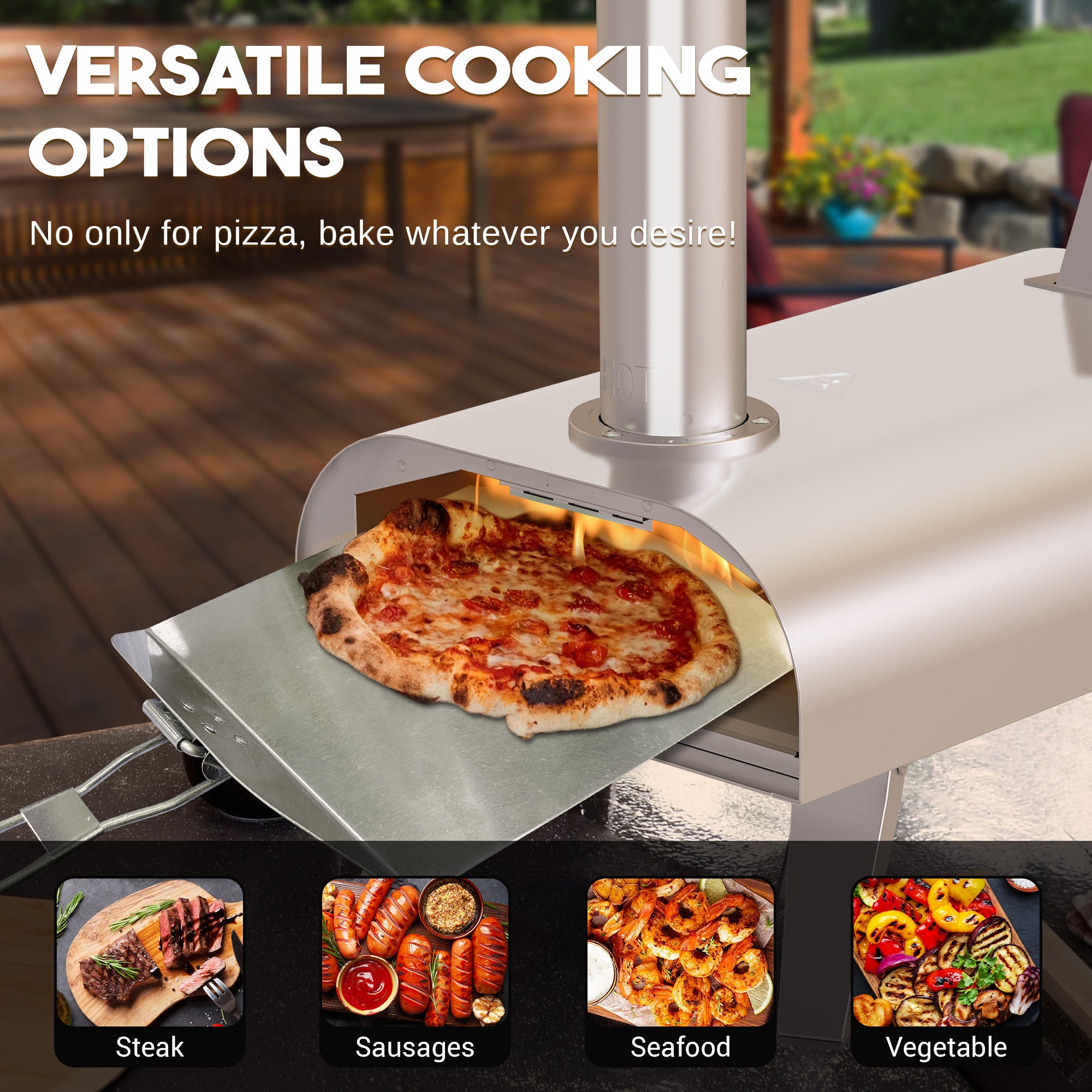 12“ Pellet & Electric Pizza Oven