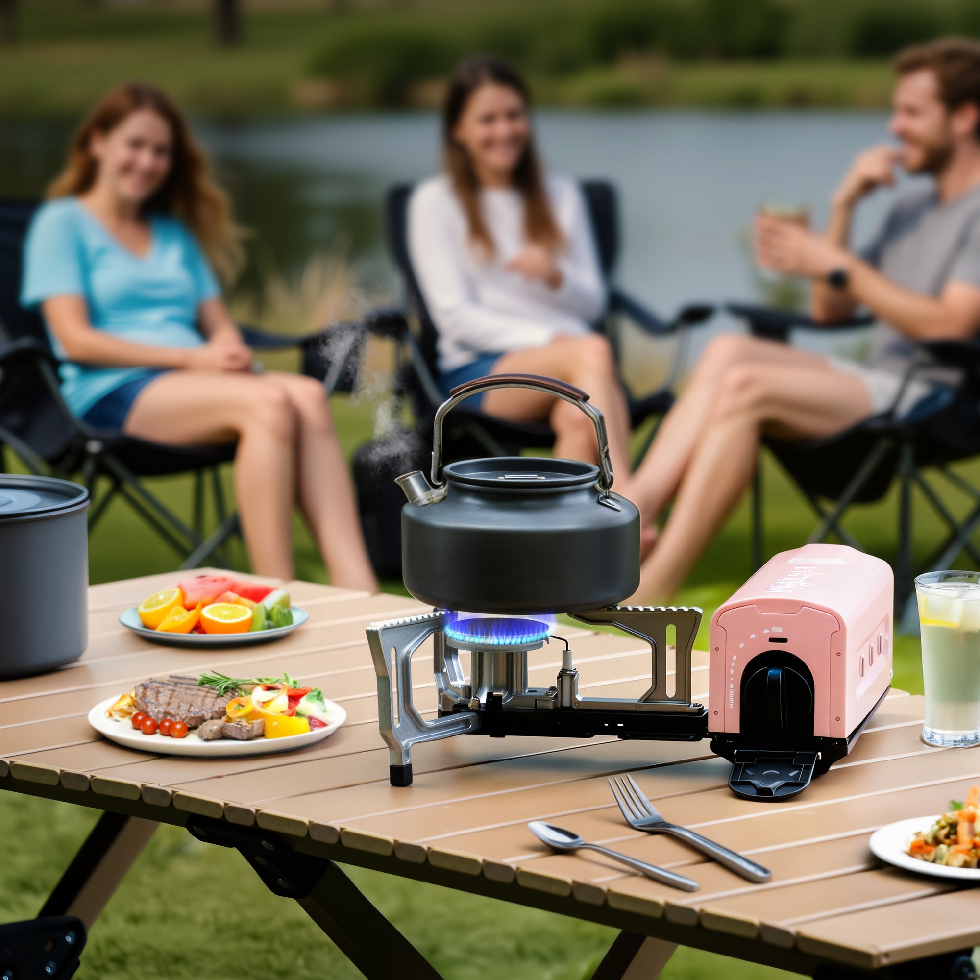 Butane Camping Stove, Portable Folding Gas Burner for Camping