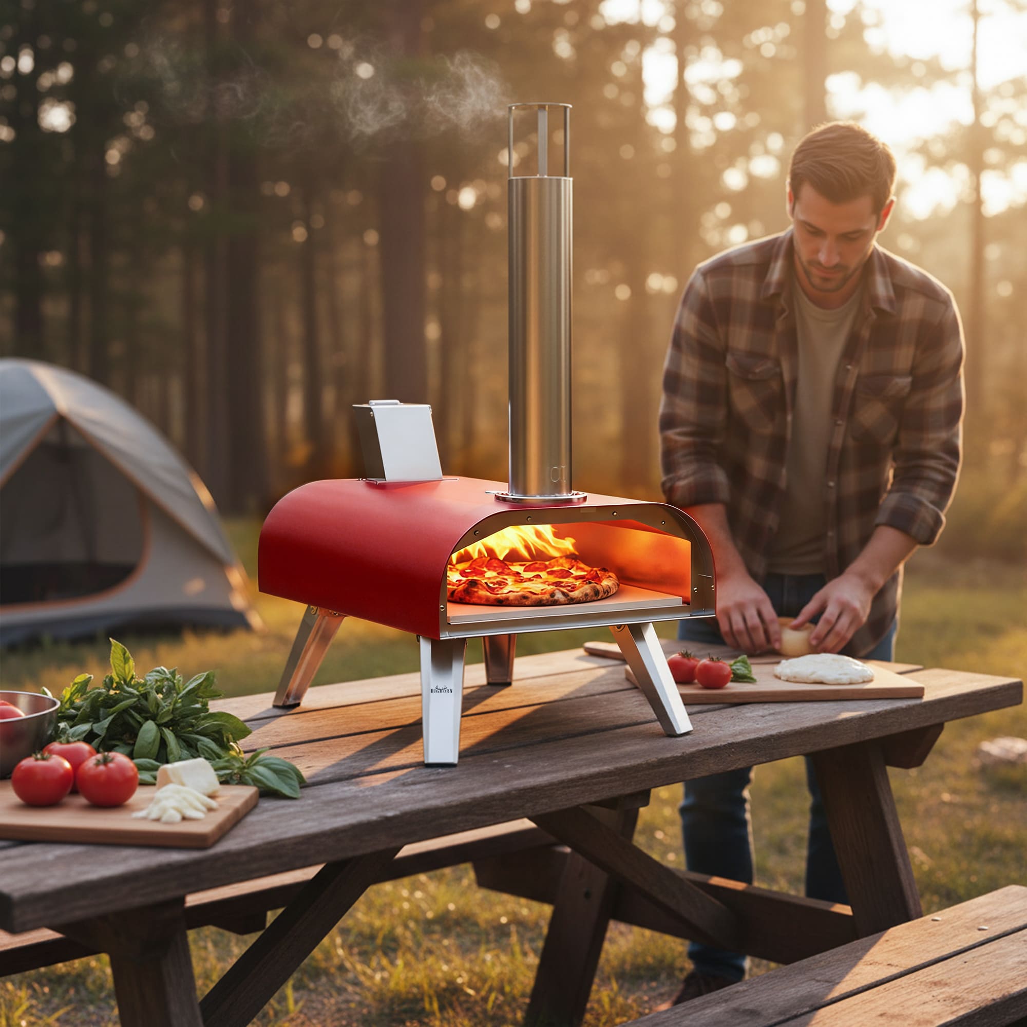 12” Triple-Fuel Pizza Oven – Wood Pellet, Gas & Electric Compatible