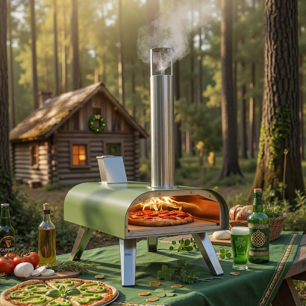 12” Triple-Fuel Pizza Oven – Wood Pellet, Gas & Electric Compatible