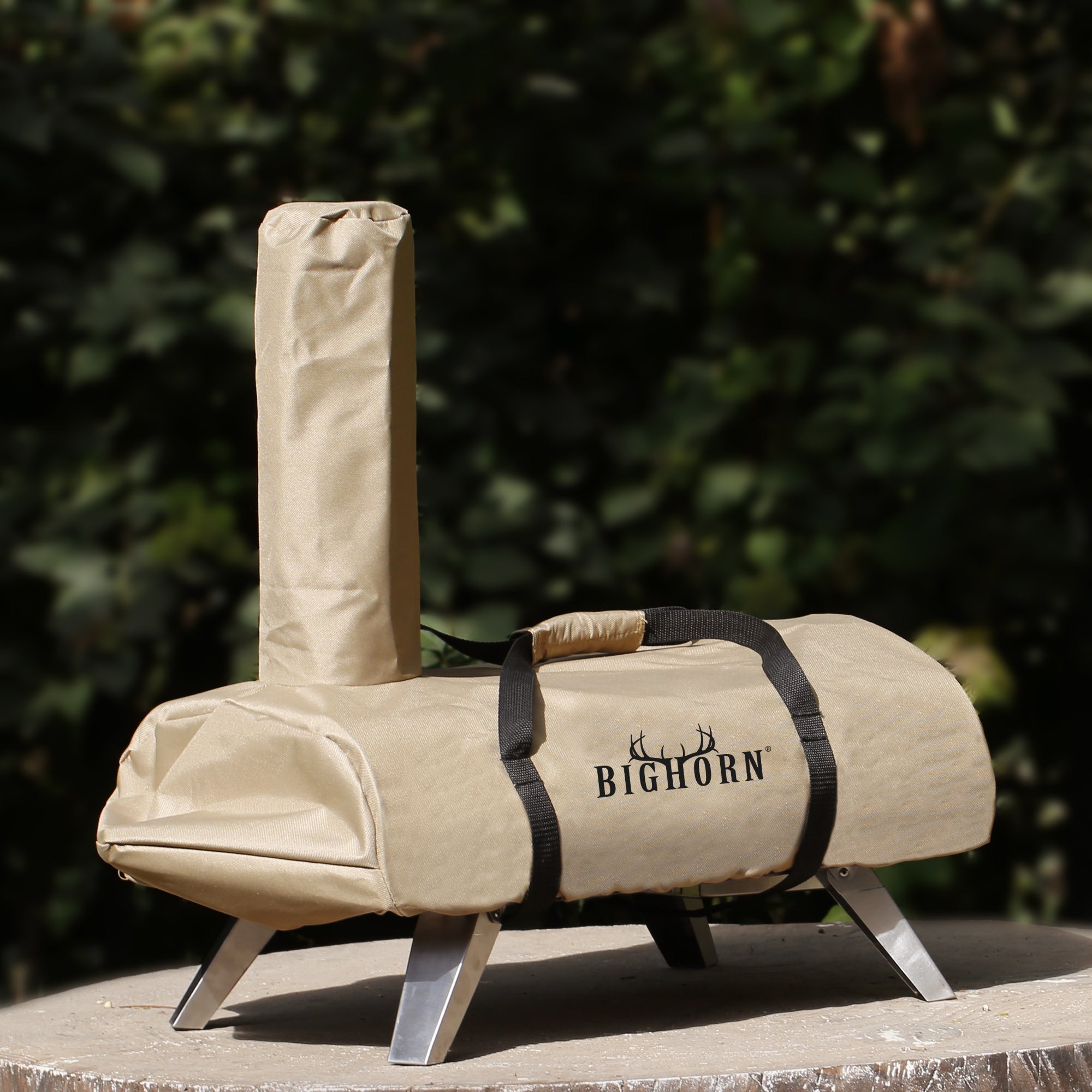 BIGHORN 12" pizza oven cover made from durable Oxford fabric, weatherproof protection.